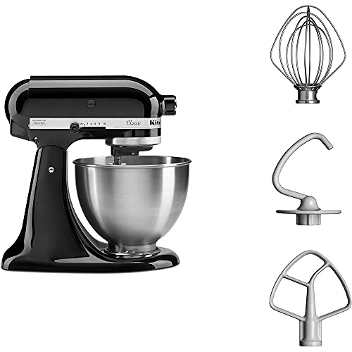 kitchenaid-classic-k-chenmaschine-4-3-l-onyx-schwarz-inkl-spritzschutz-einf-llsc image 5