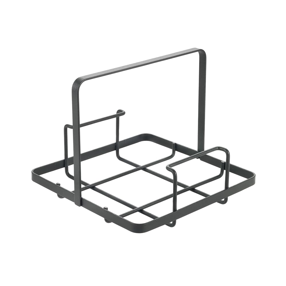 metaltex-serviettenhalter-lava-line-mit-tragegriff-matt-schwarz-made-in-italy image 1