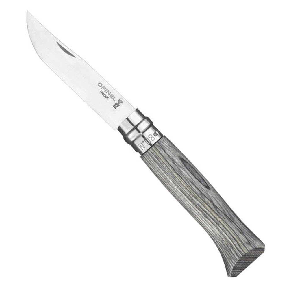 opinel-no-08-luxus-taschenmesser-mit-schichtholzgriff-grau-8-5-cm-klinge-viroblo image 1
