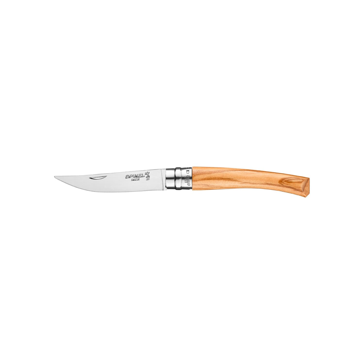 opinel-nr-08-taschenmesser-mit-edelstahlklinge-polierte-oberfl-che-und-olivenhol image 3