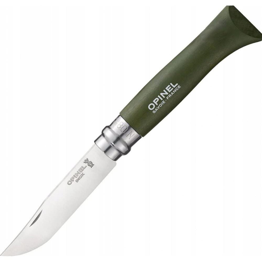 opinel-nr-8-taschenmesser-mit-rostfreier-sandvik-klinge-und-buchenholzgriff-mit- image 1