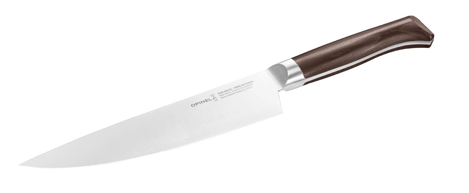 opinel-les-forg-s-chefmesser-20-cm-geschmiedete-x50crmov15-klinge-buchenholzgrif image 2