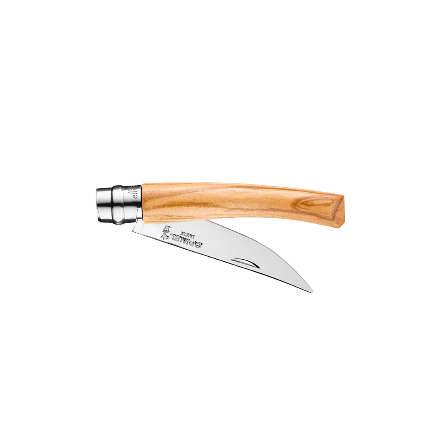 opinel-nr-08-taschenmesser-mit-edelstahlklinge-polierte-oberfl-che-und-olivenhol image 2