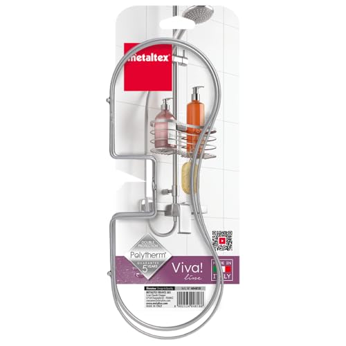 metaltex-viva-duschstangen-ablage-ohne-bohren-silber-edelstahloptik image 6