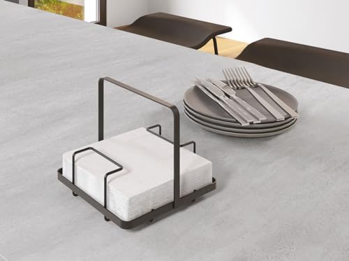 metaltex-serviettenhalter-lava-line-mit-tragegriff-matt-schwarz-made-in-italy image 8
