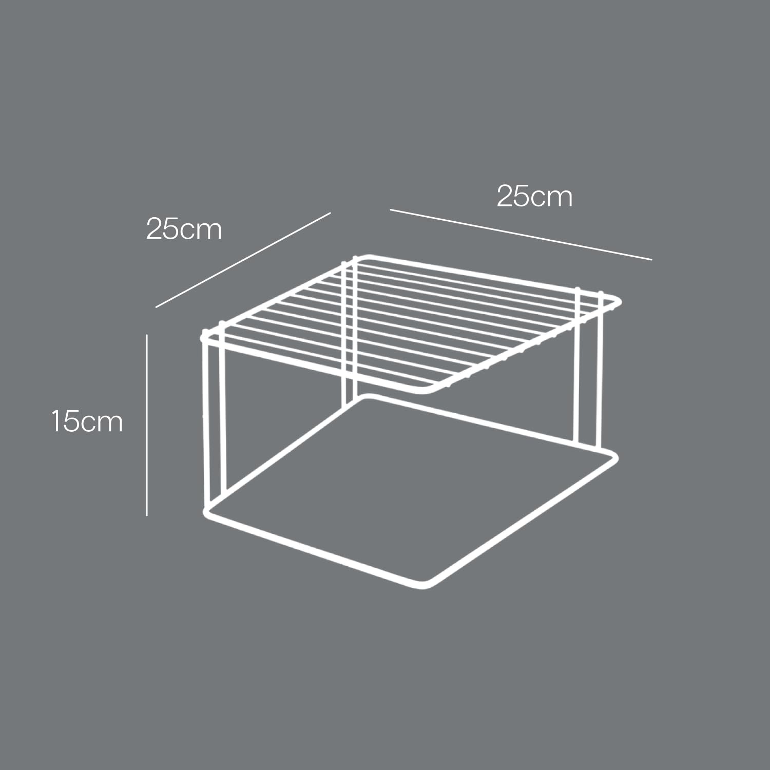 metaltex-boxe-eckschrankeinsatz-1-etage-25x25x15-cm-polytherm-silbermetallic image 3