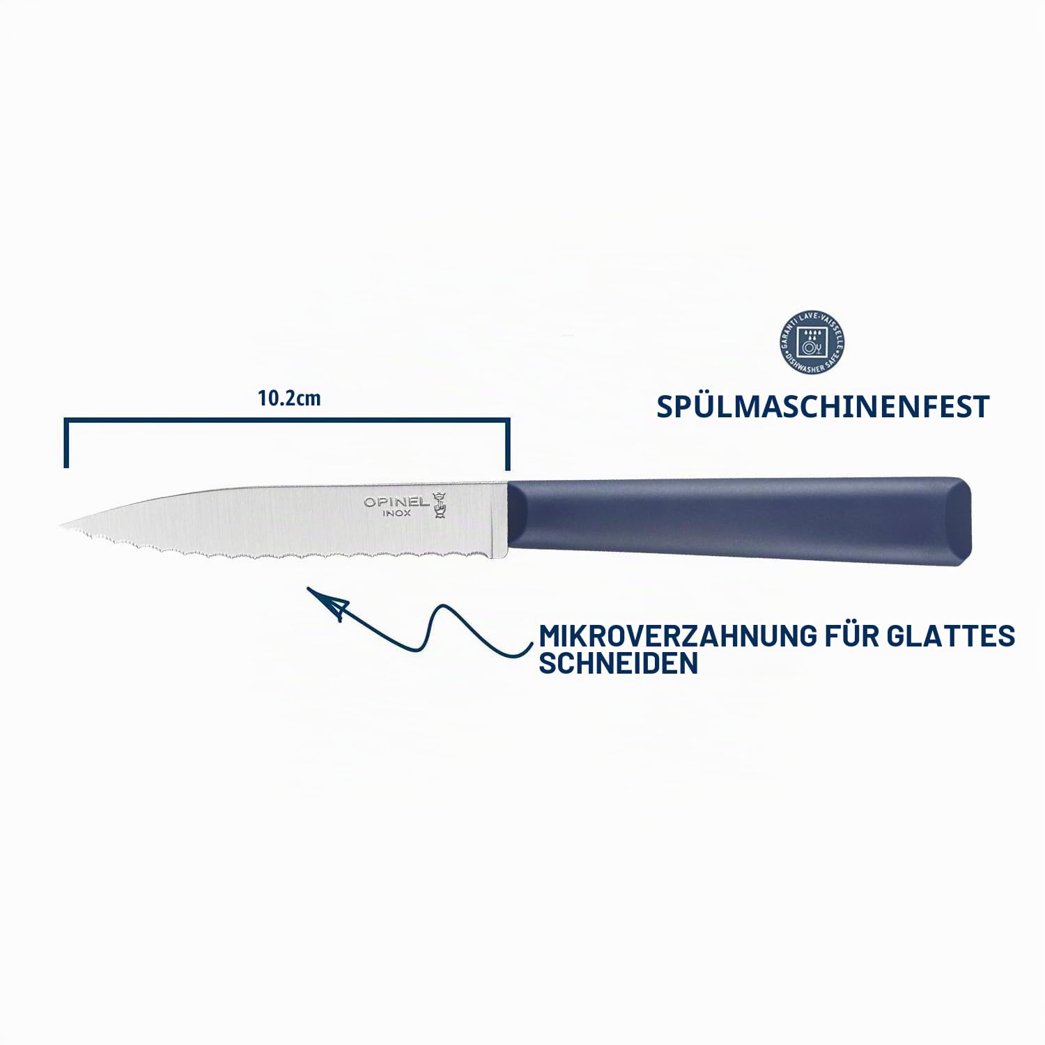 opinel-k-chenmesser-no-313-mit-wellenschliff-office-crant-dunkelblau-10-cm-kling image 2