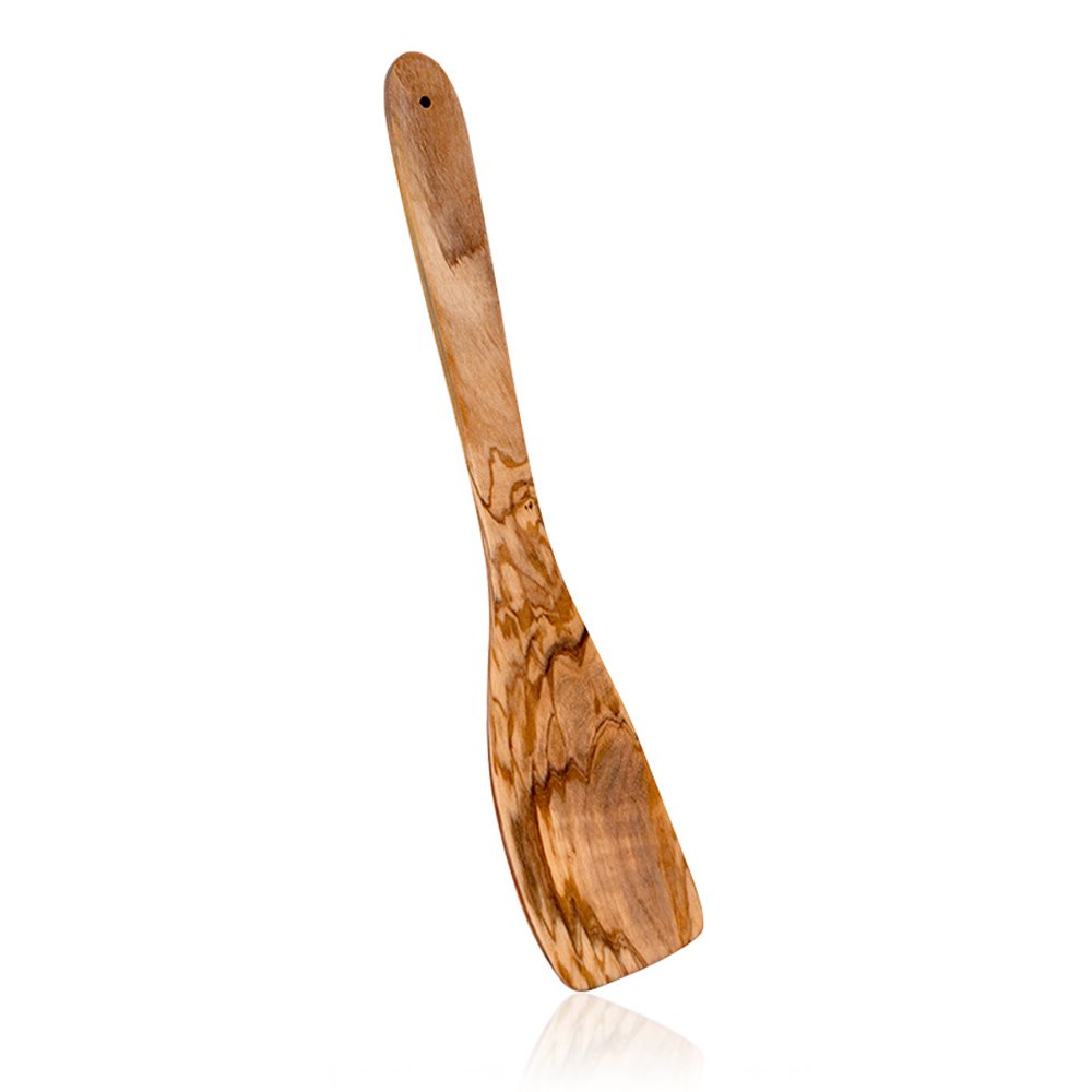 metaltex-pfannenwender-aus-olivenholz-30-cm-massives-holz-f-r-schonendes-kochen image 1