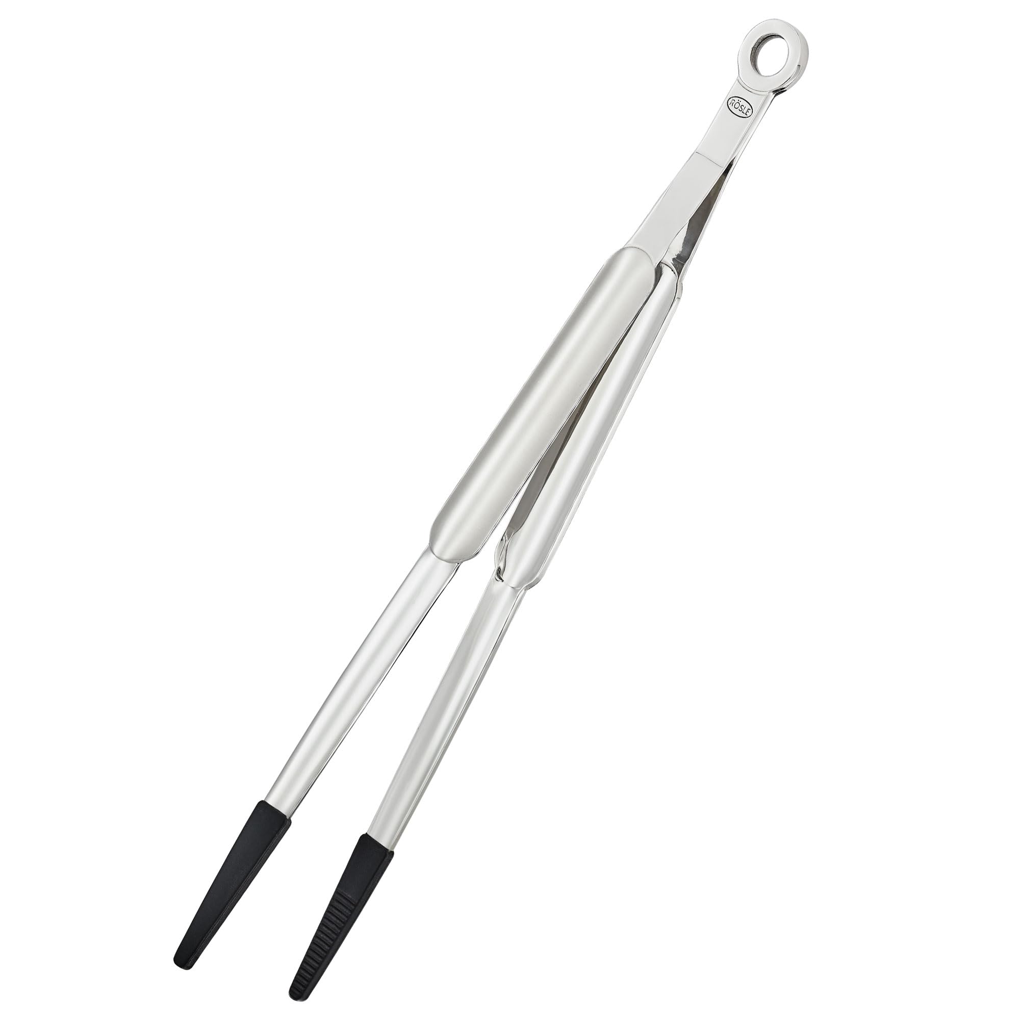 r-sle-spitzzange-silikon-edelstahl-18-10-32-cm-schwarz-silbern image 1