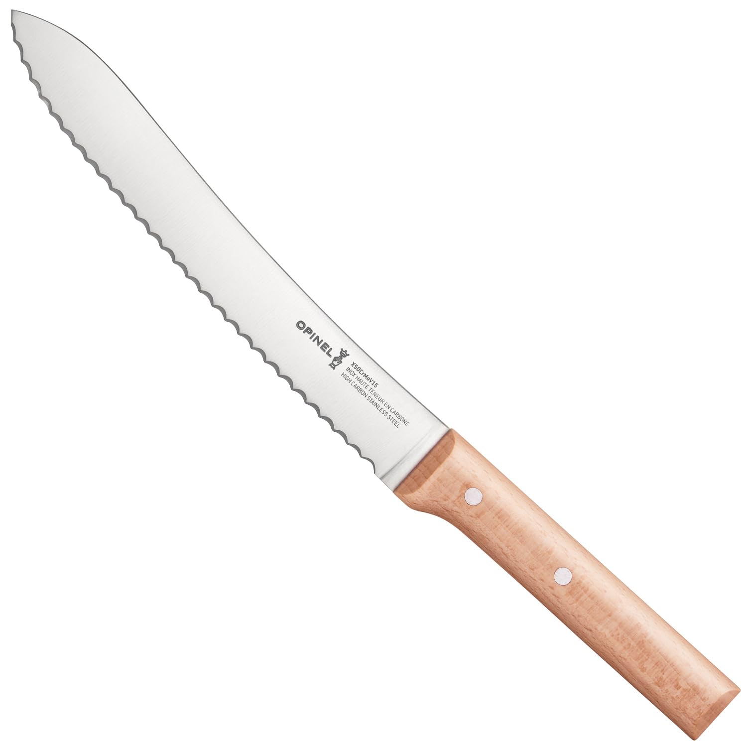 opinel-1816-parallele-brotmesser-buchenholzgriff-wellenschliff-24-cm image 1
