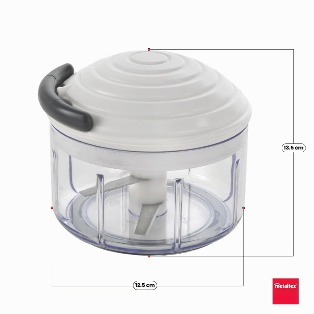 metaltex-rotomac-zerkleinerer-0-9-liter-wei-mit-rotierendem-zugmechanismus image 2