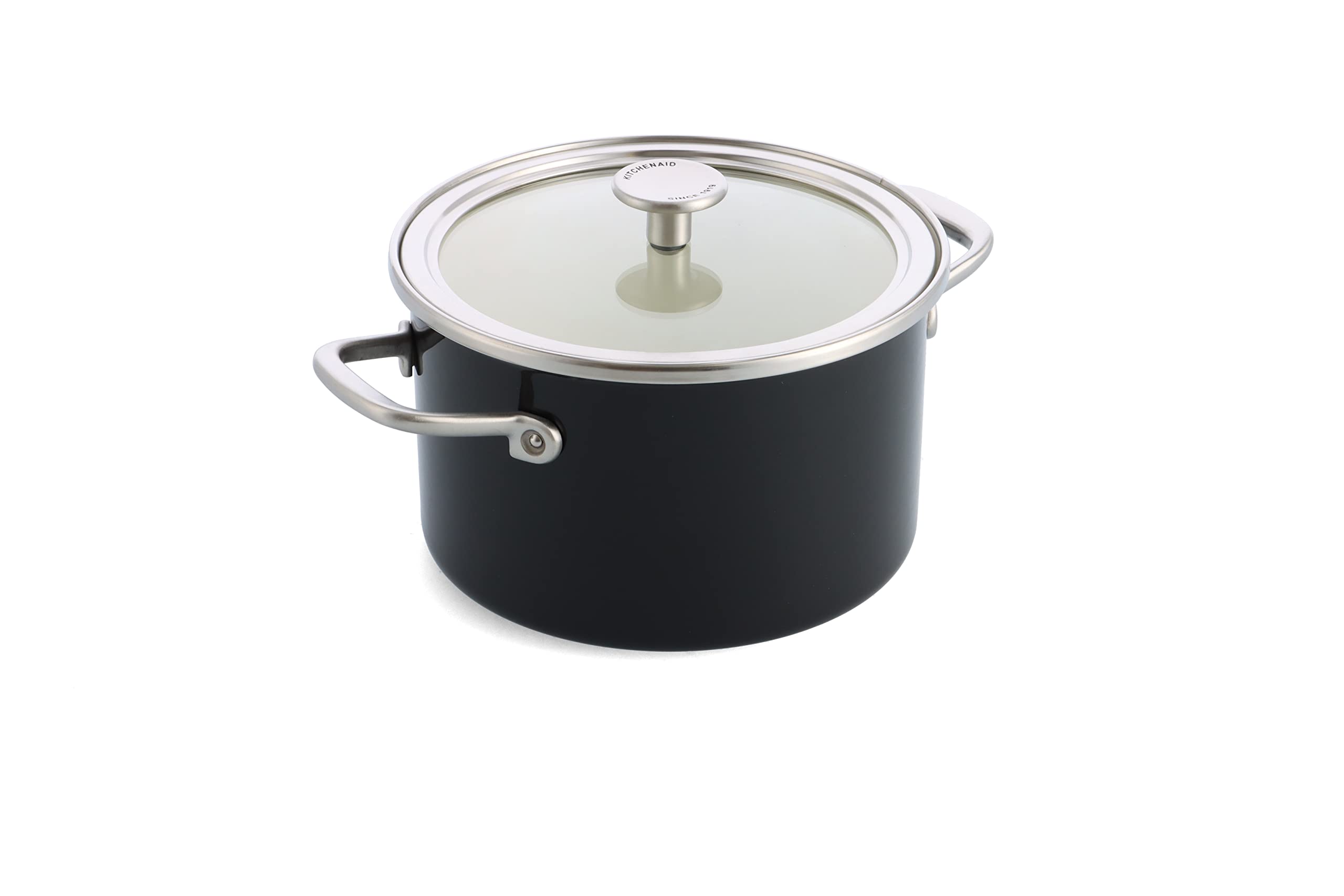 kitchenaid-steel-core-emaille-kochtopf-24-cm-6-l-mit-deckel-creme image 7