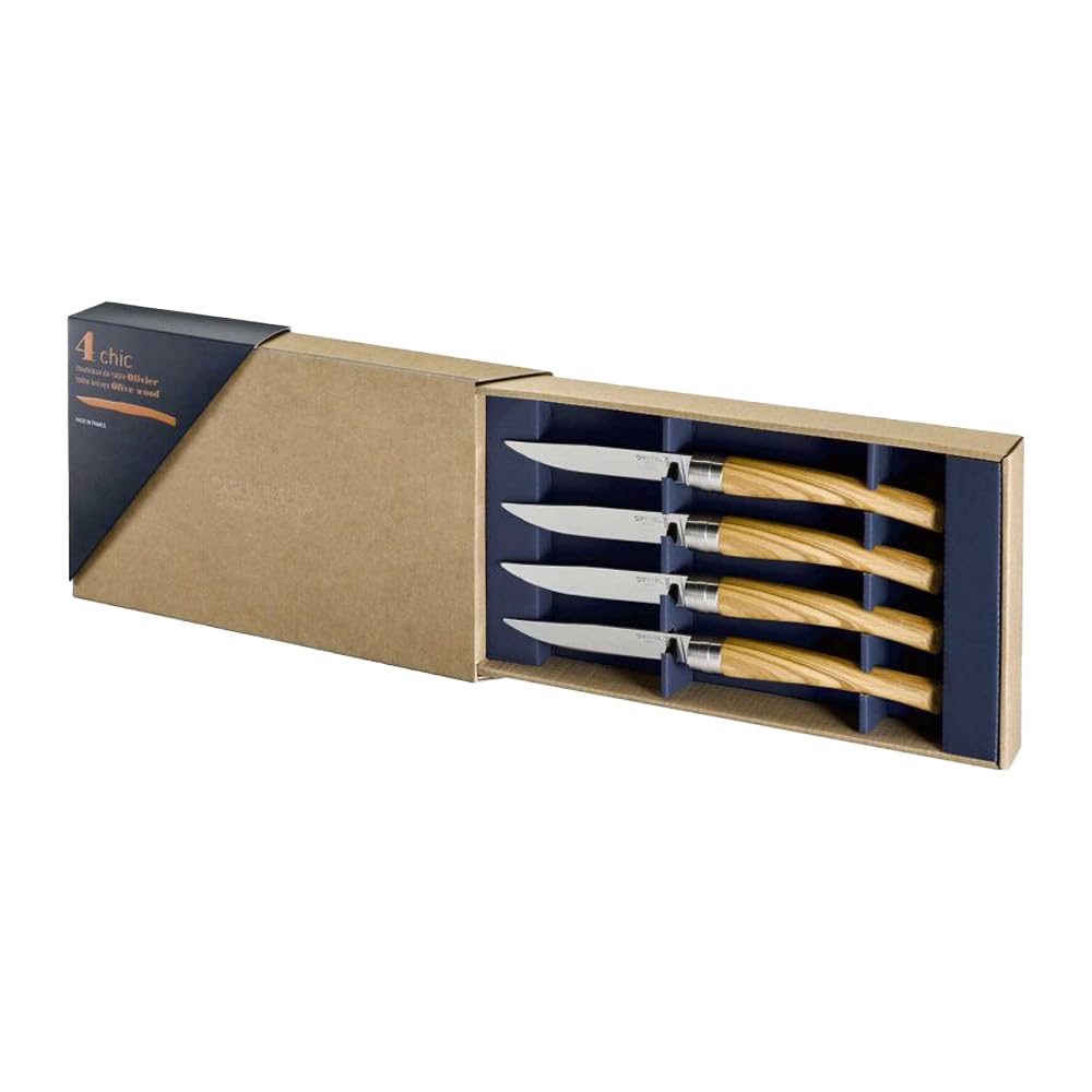 opinel-table-chic-messer-set-aus-olivenholz-4-st-ck-klingenl-nge-10-cm-254629 image 3