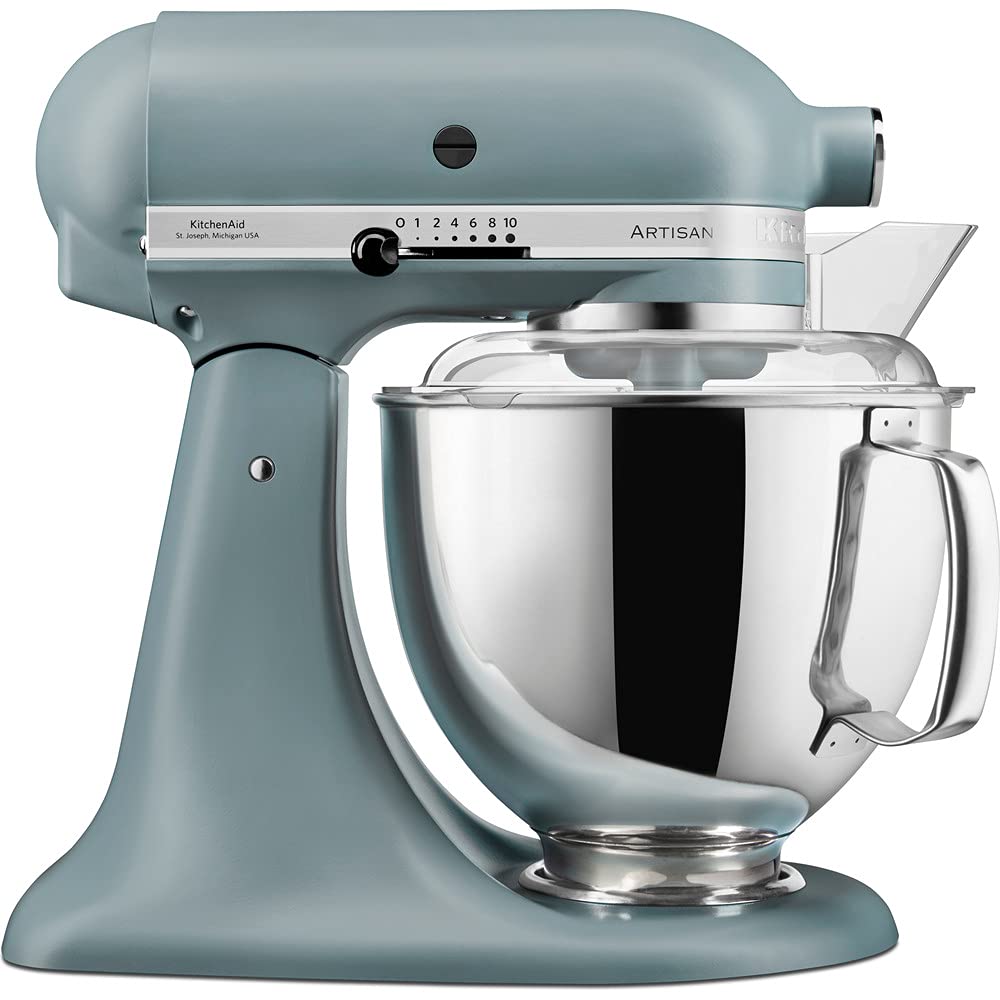kitchenaid-artisan-4-8-l-k-chenmaschine-mit-fleischwolf-5ksm175psemf-nebelblau image 1
