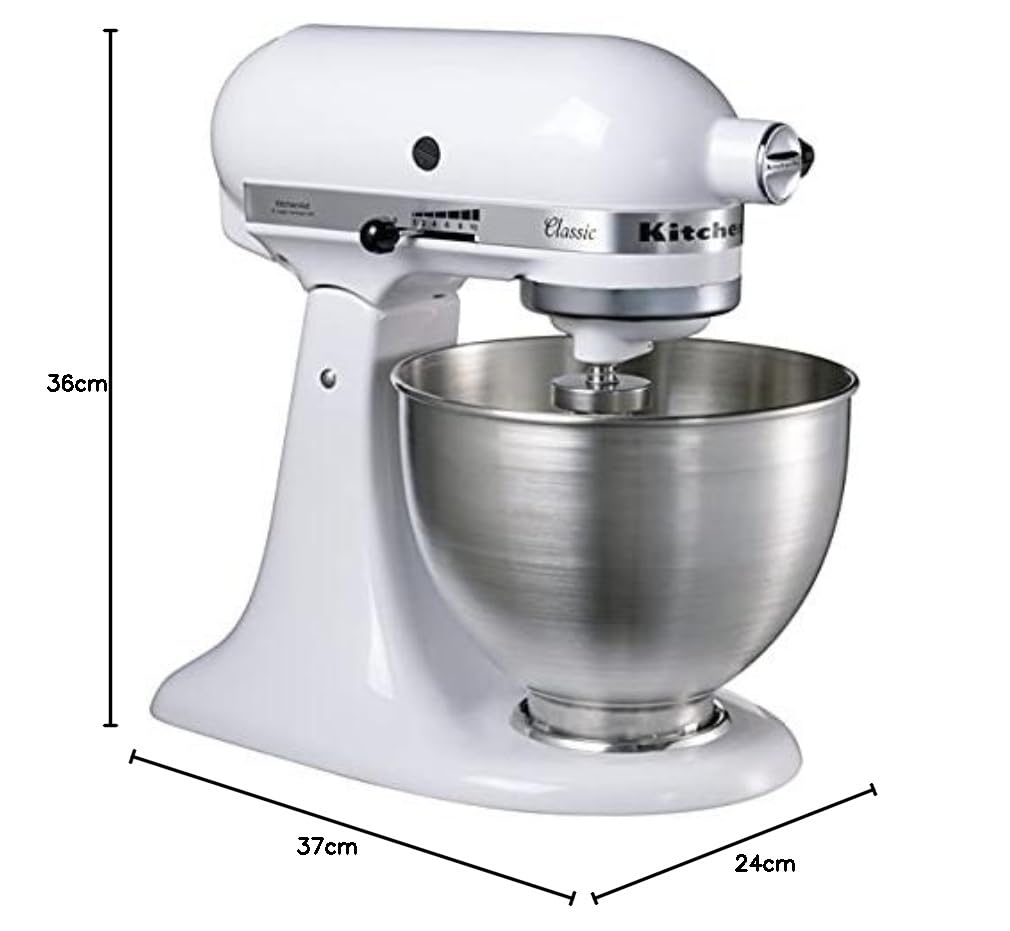 kitchenaid-classic-k-chenmaschine-4-3-l-mit-kippbarem-motorkopf-5k45ssewh-wei-10 image 7