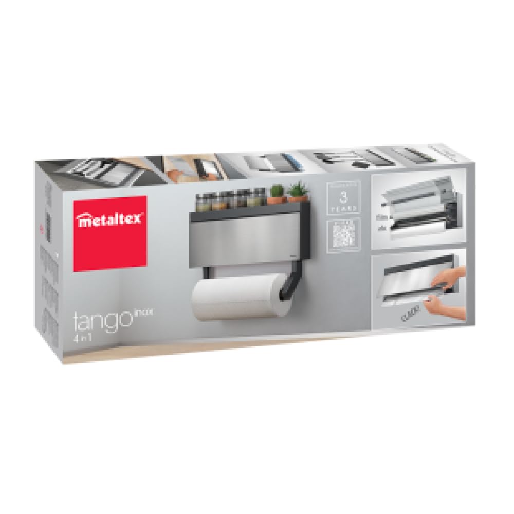 metaltex-tango-inox-k-chenrollenspender-f-r-3-rollen-mit-gew-rzablage-edelstahl- image 3