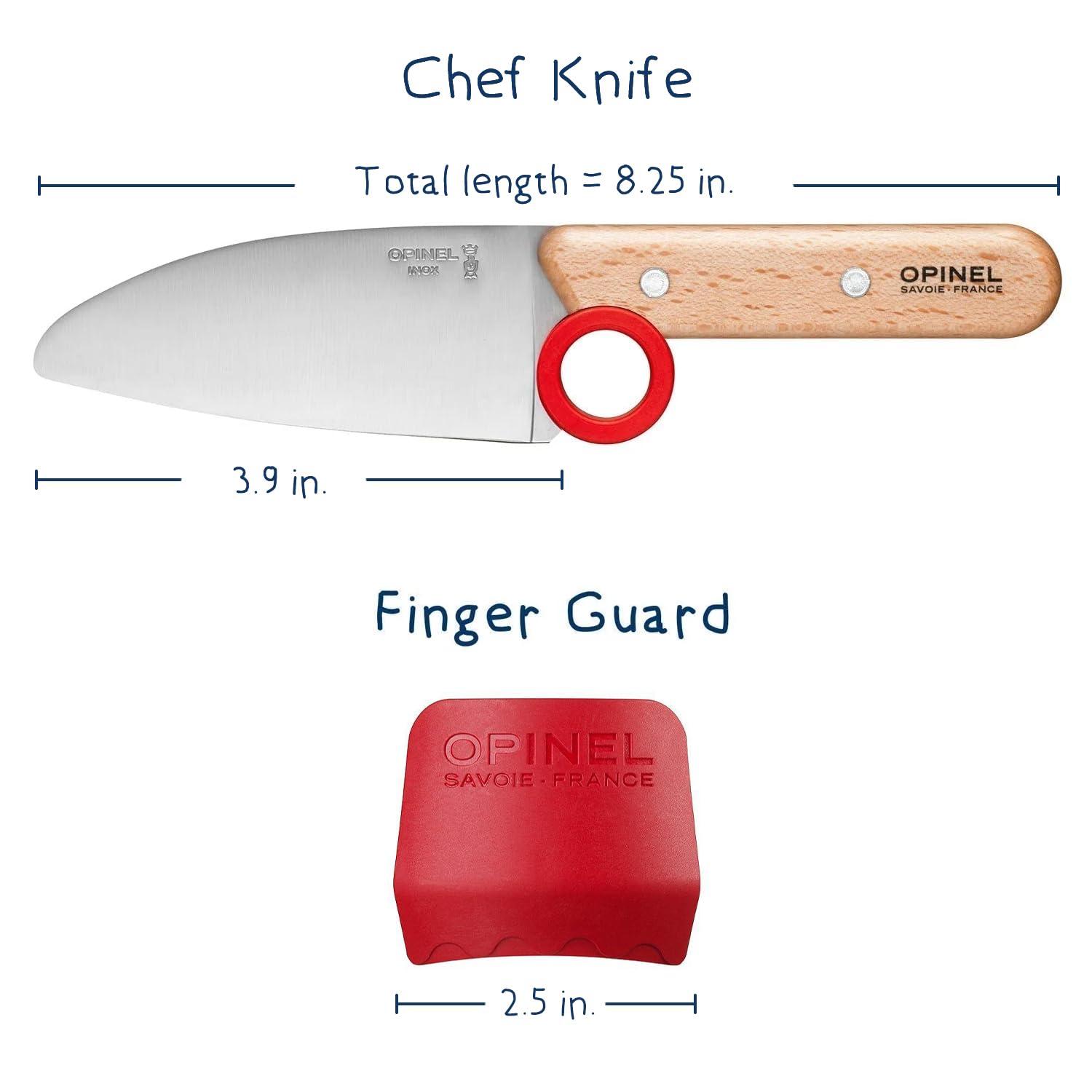 opinel-le-petit-chef-k-chenmesser-set-2-teilig-grau-gr-e-m-kinder image 3