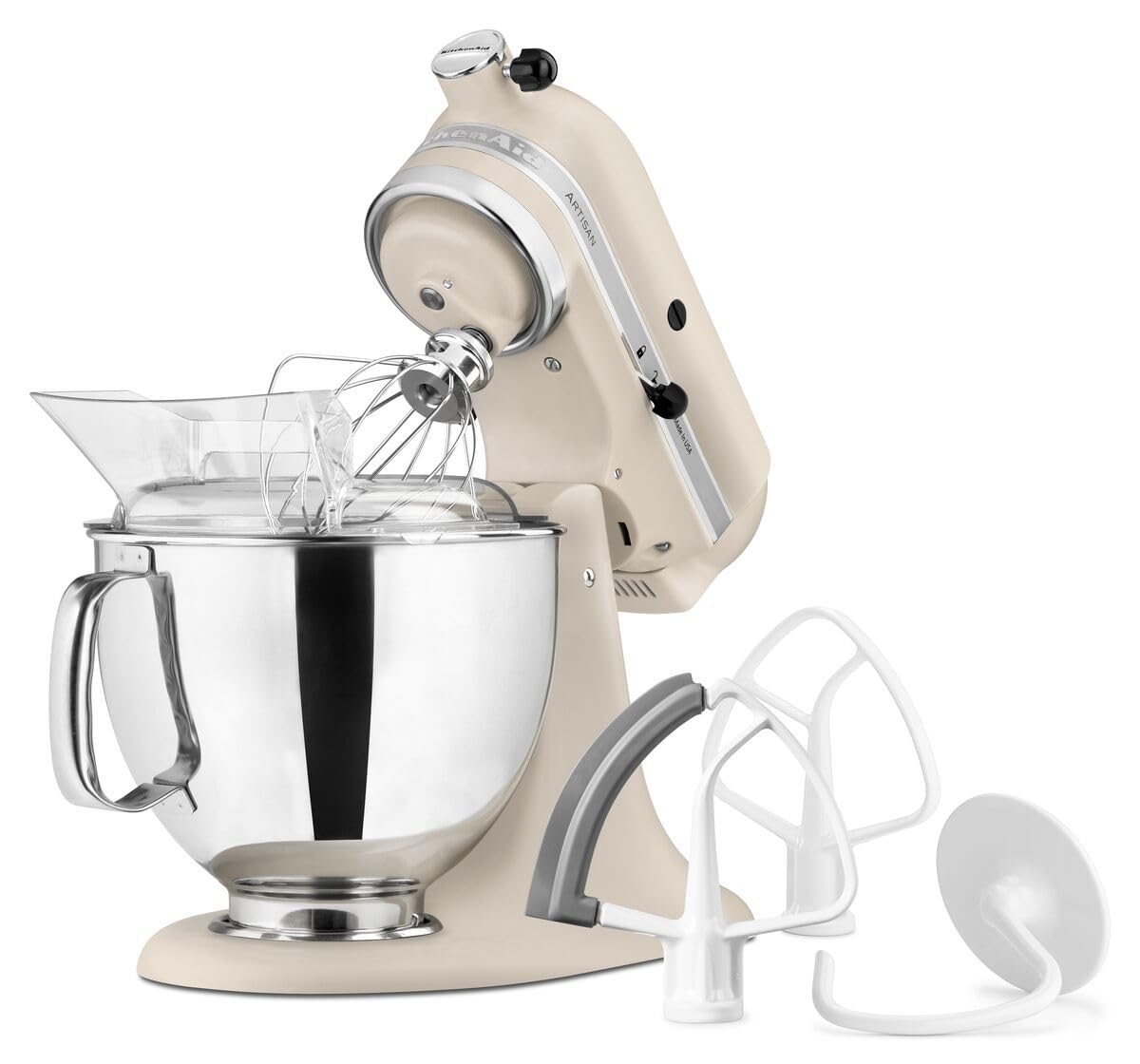 kitchenaid-artisan-k-chenmaschine-5ksm175ps-4-8l-kippbarer-motorkopf-7-zubeh-rte image 2