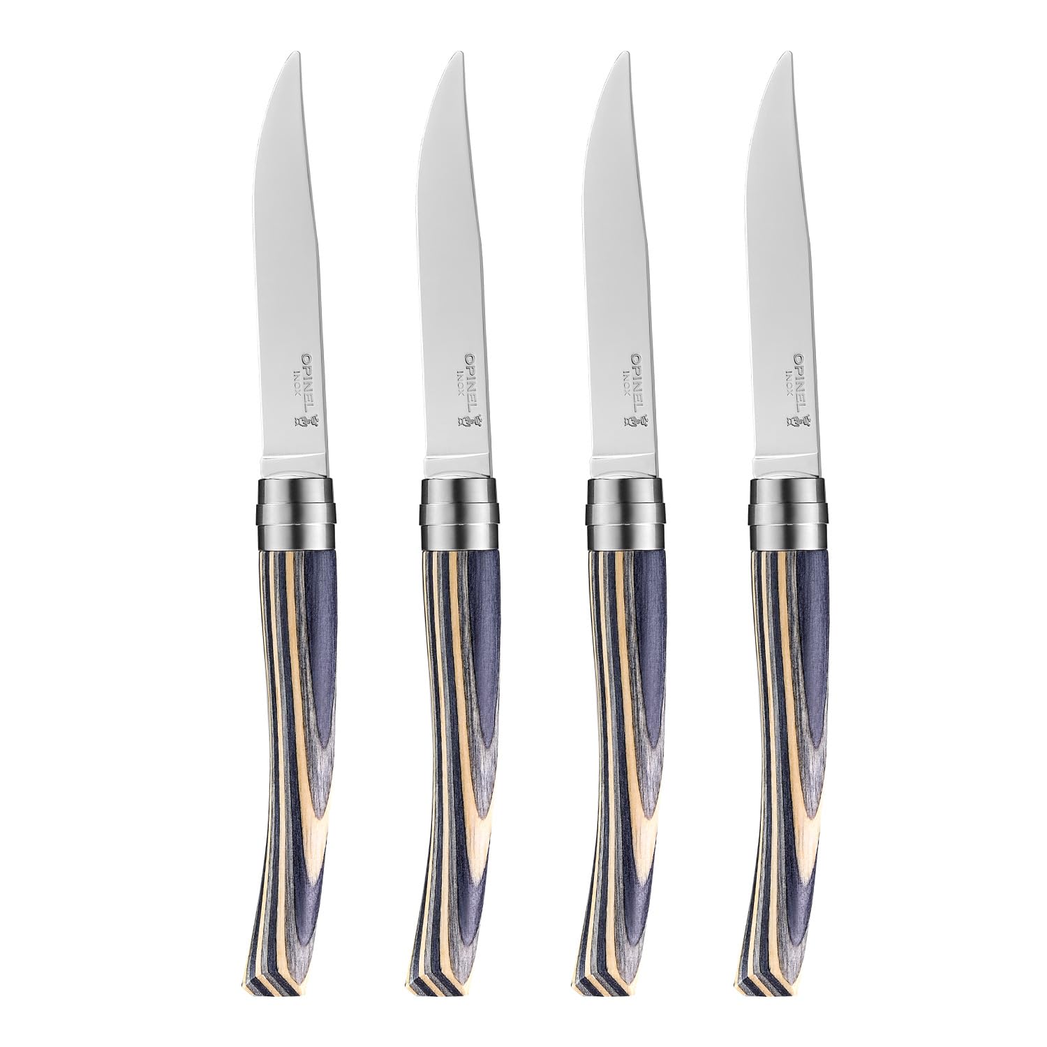 opinel-table-chic-messerset-4er-laminate-birke-schwarz-klingenl-nge-10-cm image 1