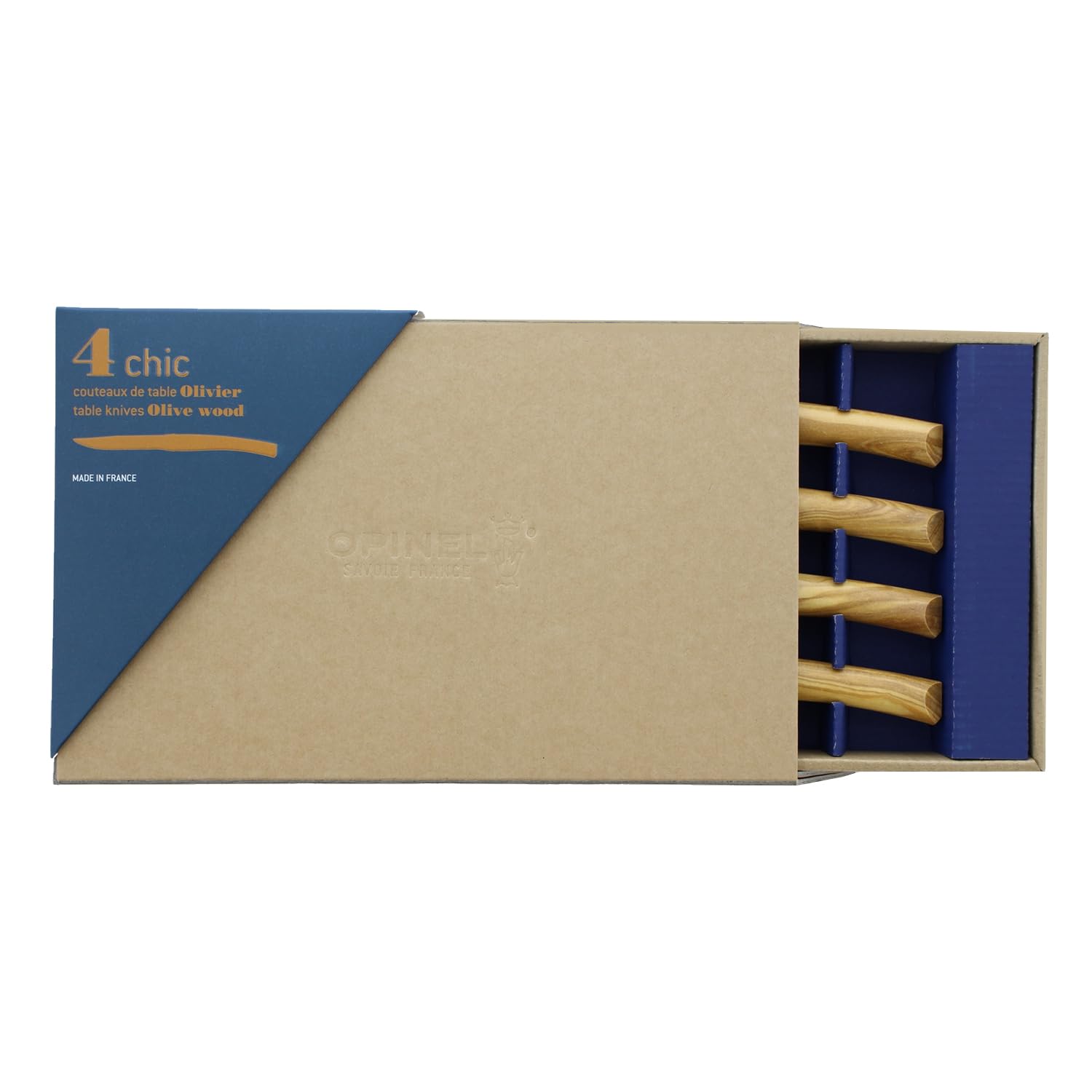 opinel-table-chic-messer-set-aus-olivenholz-4-st-ck-klingenl-nge-10-cm-254629 image 2
