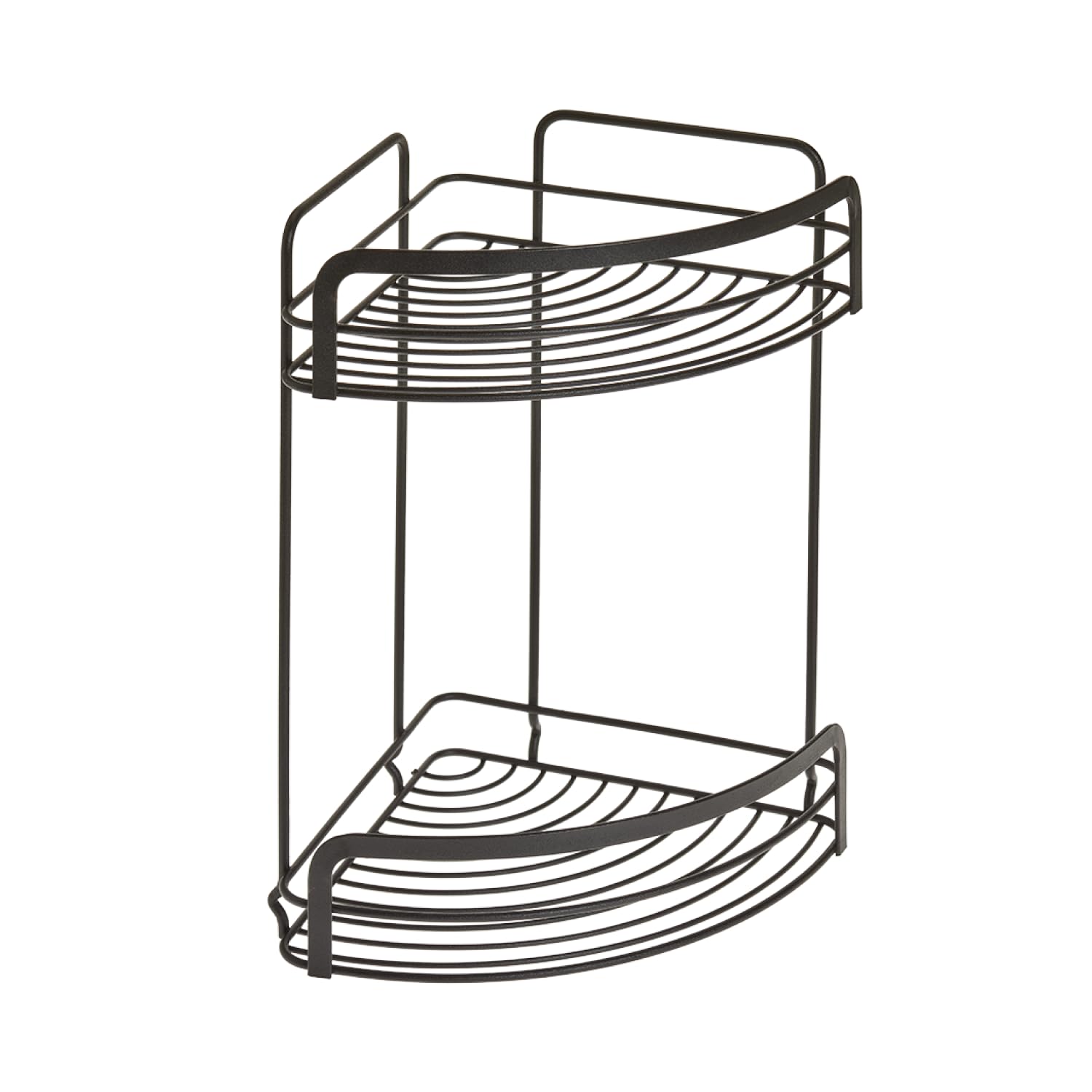 metaltex-corner-basket-2-tiers-eckregal-mit-2-ebenen-schwarz-20x20x30-cm image 1