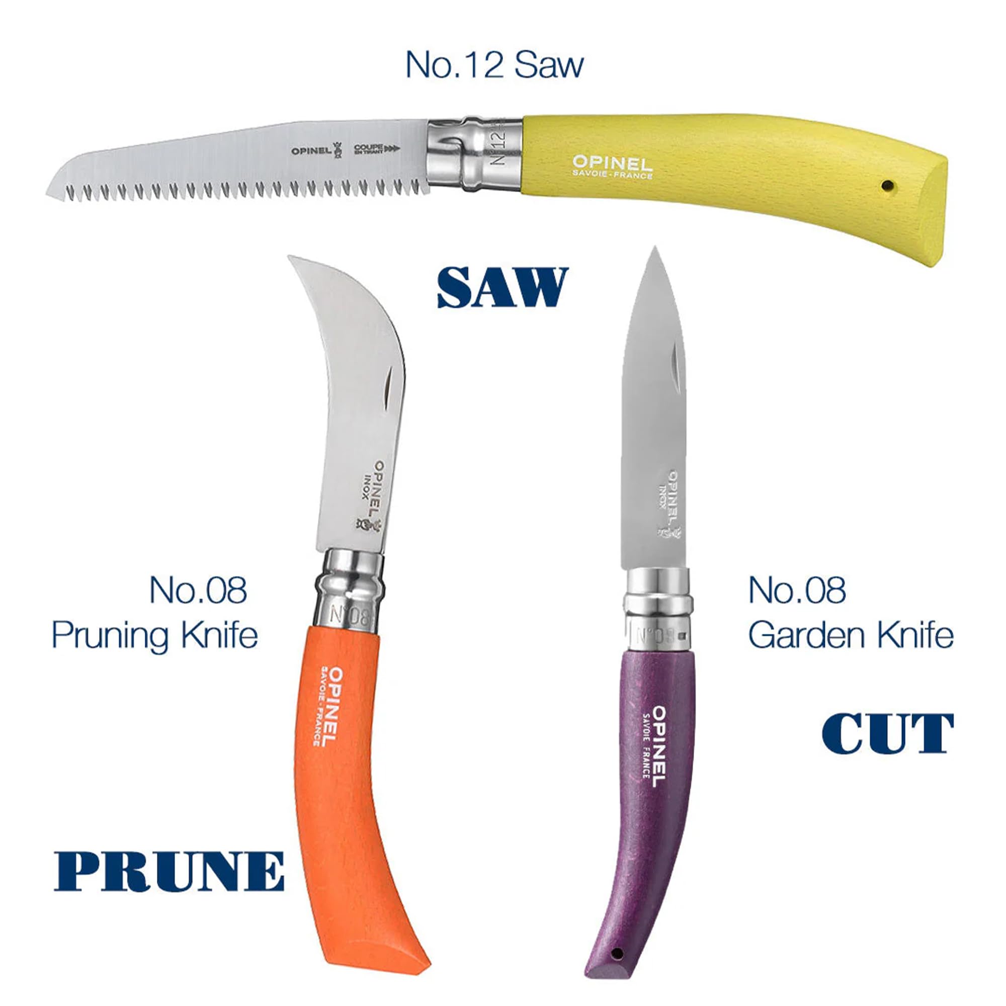 opinel-g-rtnermesser-set-satz-grau-mit-3-messern-f-r-gartenarbeit image 2