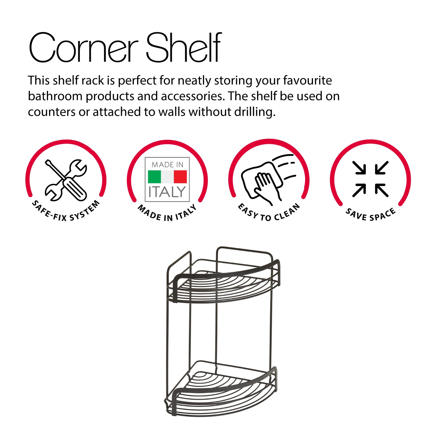 metaltex-corner-basket-2-tiers-eckregal-mit-2-ebenen-schwarz-20x20x30-cm image 5