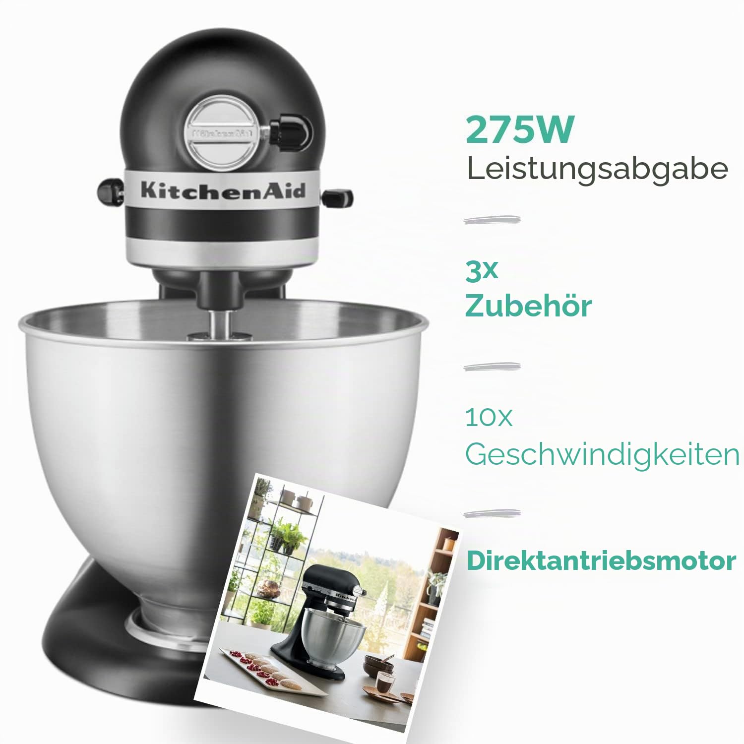 kitchenaid-classic-5k45ss-k-chenmaschine-matt-schwarz image 2