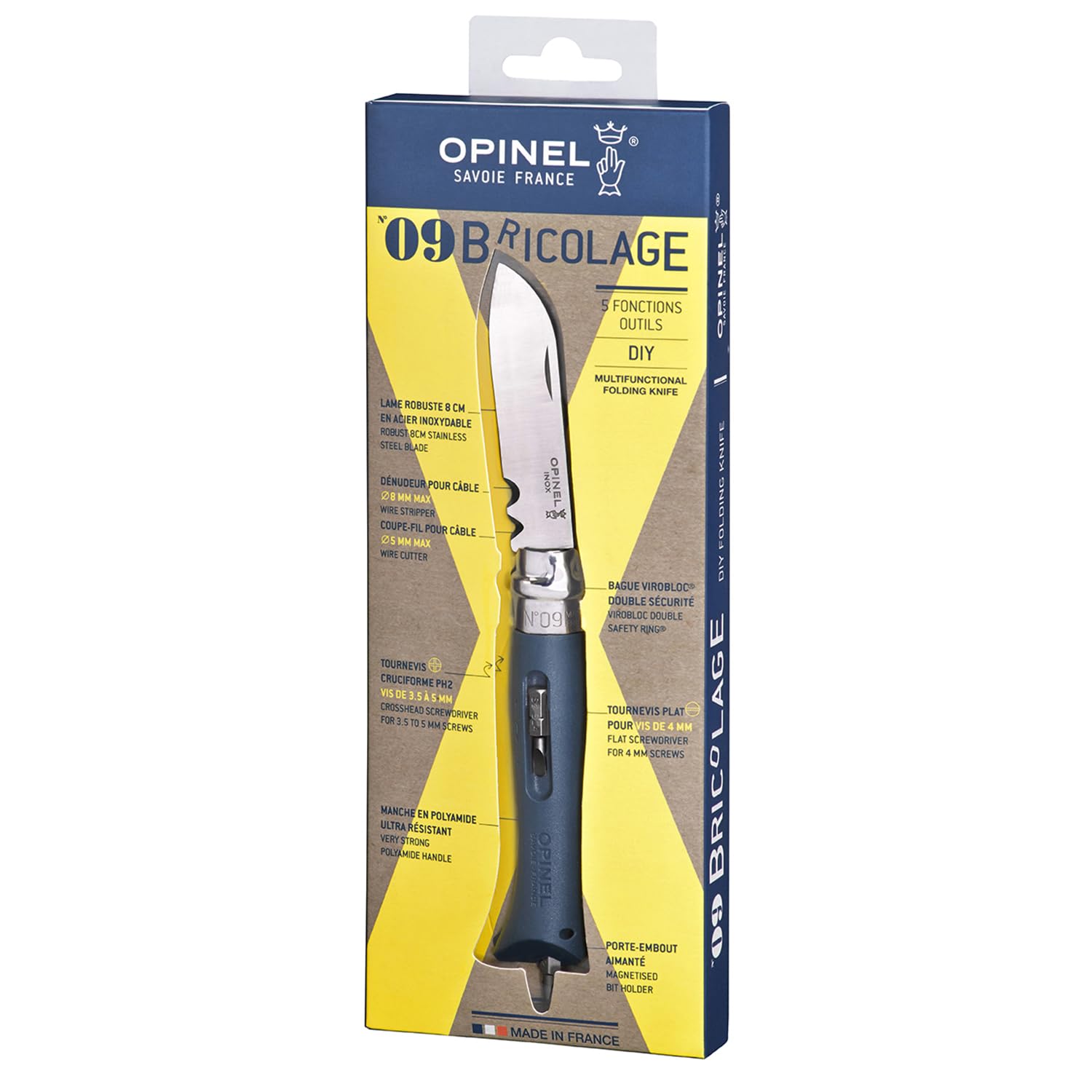 opinel-no-09-diy-taschenmesser-mit-modifiziertem-sandvik-stahl-12c27-abisolierer image 4