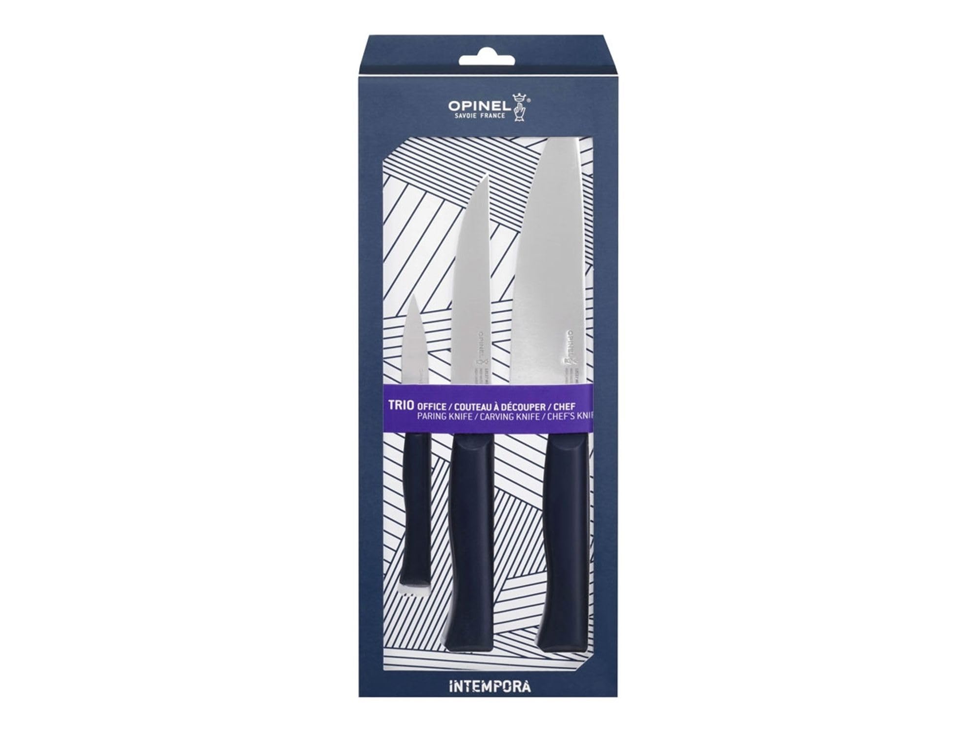 opinel-intempora-ii-trio-set-messer-33-5-cm-blau-3-teiliges-k-chenmesser-set-mit image 1