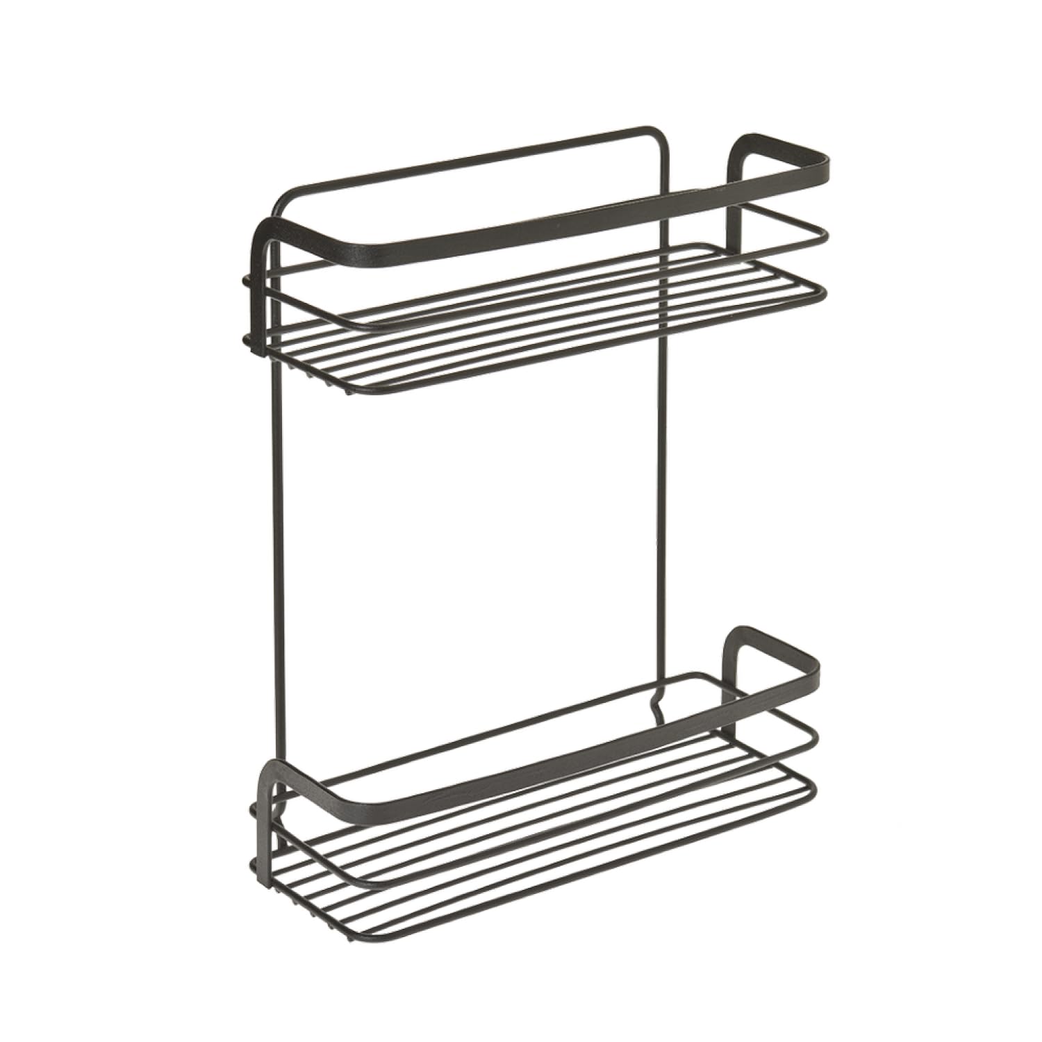 metaltex-regal-rechteckiges-aufbewahrungsregal-schwarz-26x10x30-cm image 1