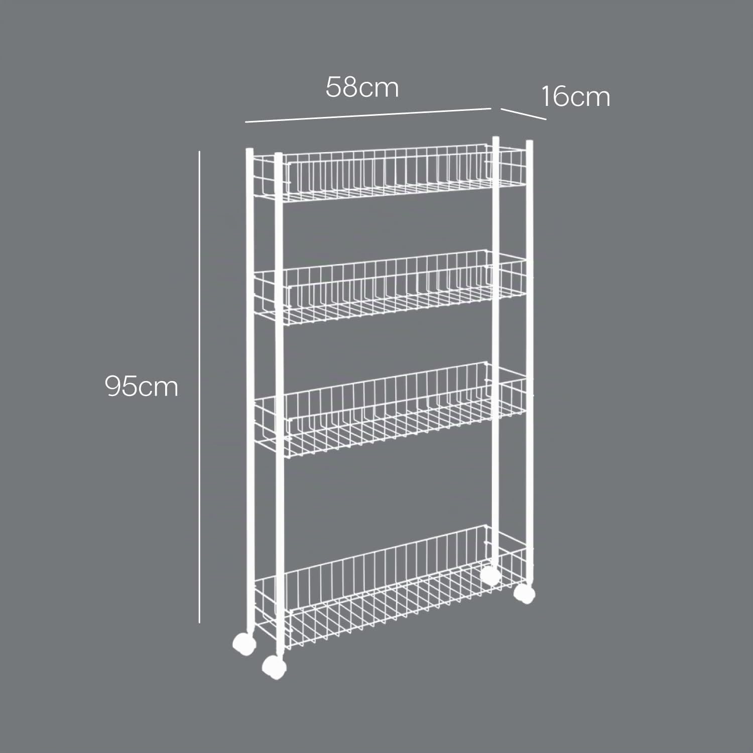 metaltex-fino-allzweckwagen-4-etagen-extra-schmal-16-cm-wei-metall image 4