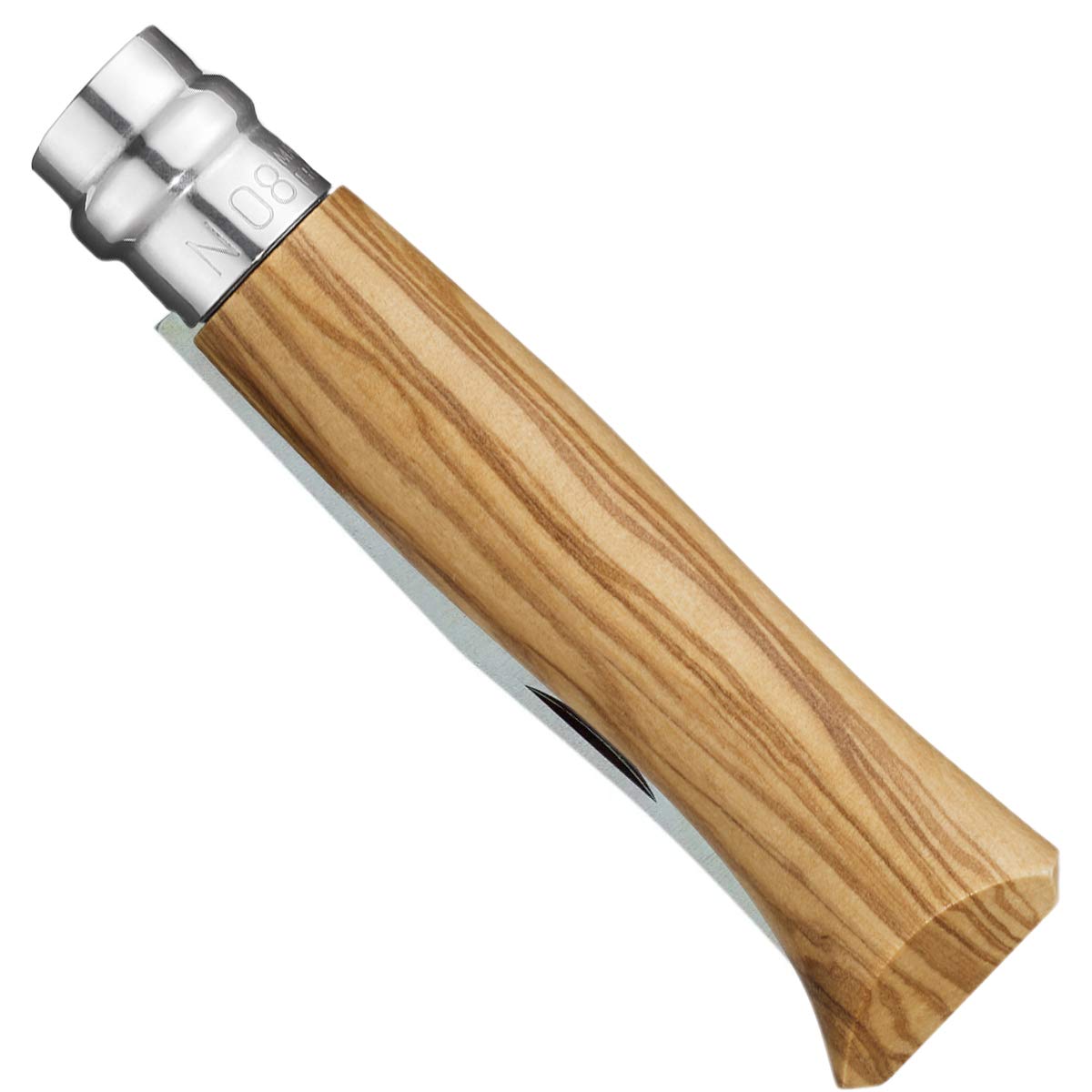 opinel-no-8-outdoor-messer-rostfreier-stahl-olivenholzgriff-natur image 2