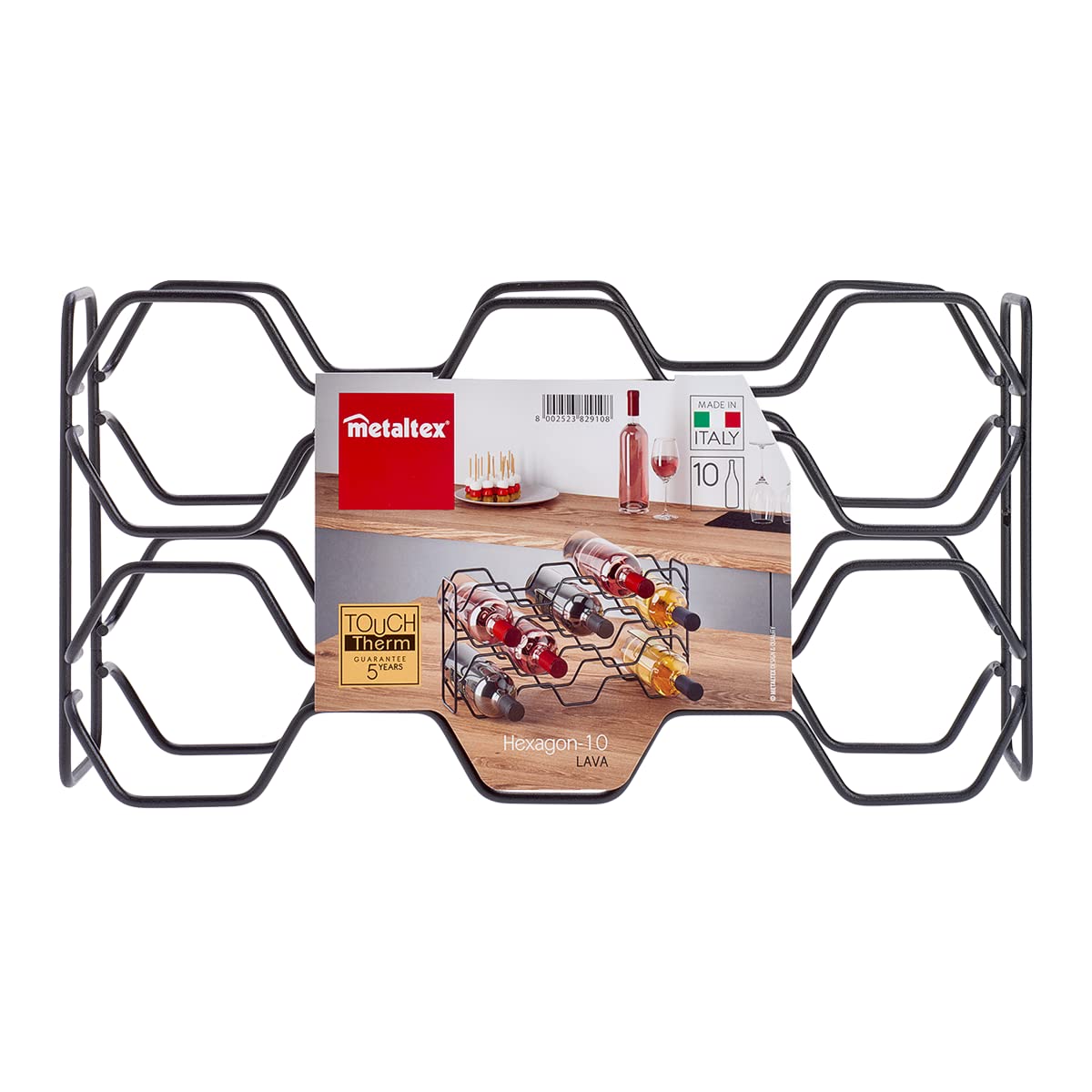 metaltex-hexagon-10-lava-flaschenregal-f-r-10-flaschen-43-x-12-x-22-cm image 3