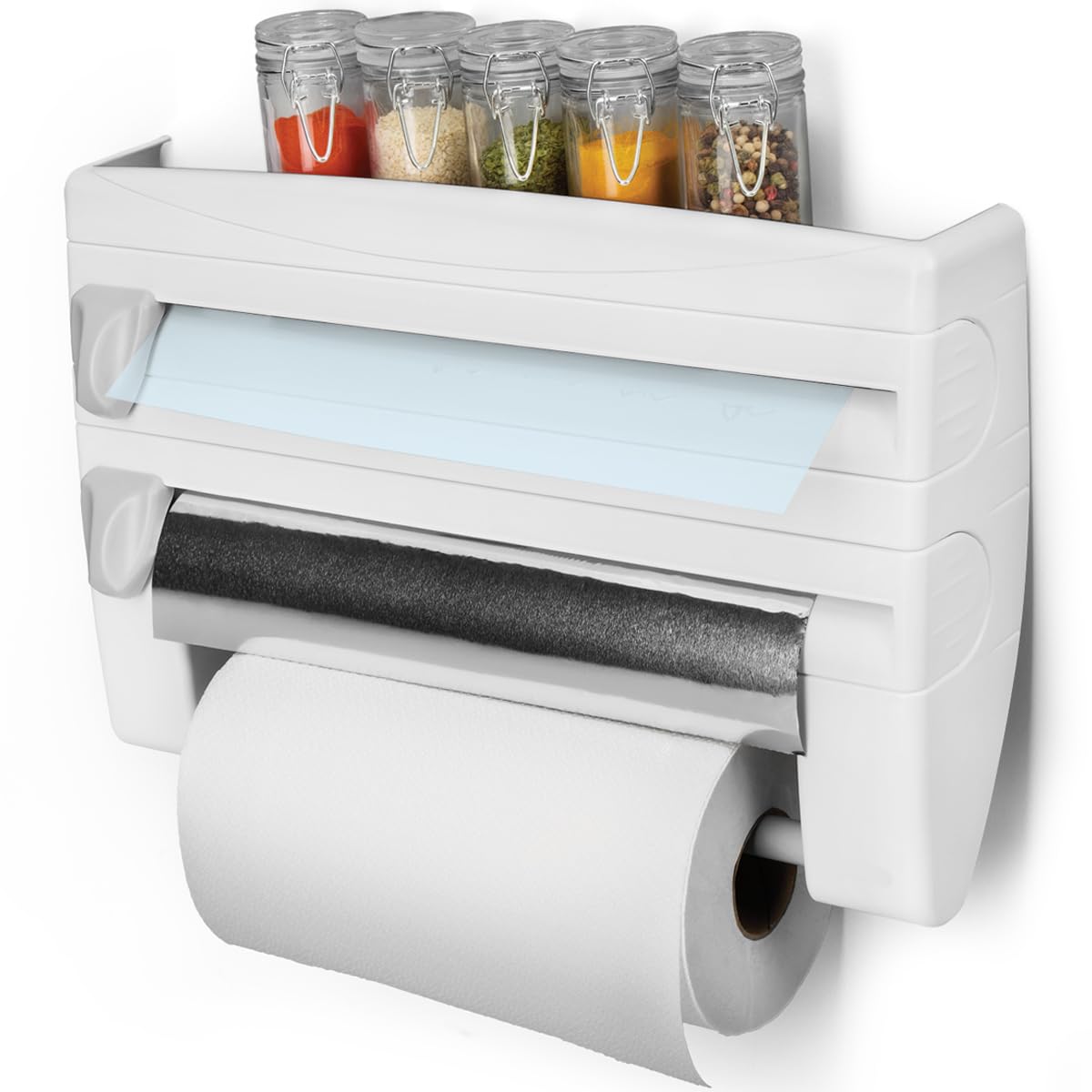 metaltex-roll-n-roll-k-chenrollenhalter-4-in-1-f-r-3-rollen-mit-schneideschieber image 4