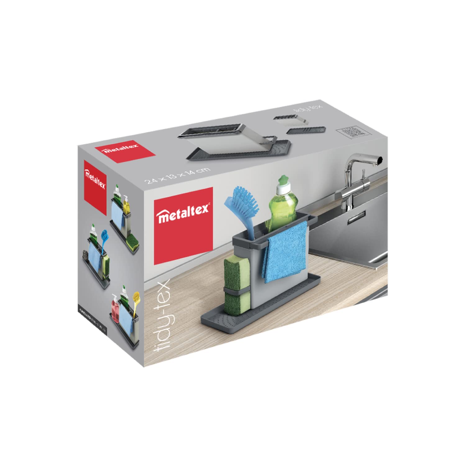 metaltex-tidytex-sp-lbecken-organizer-grau-24x13x14-cm-mit-abnehmbaren-st-ben image 2