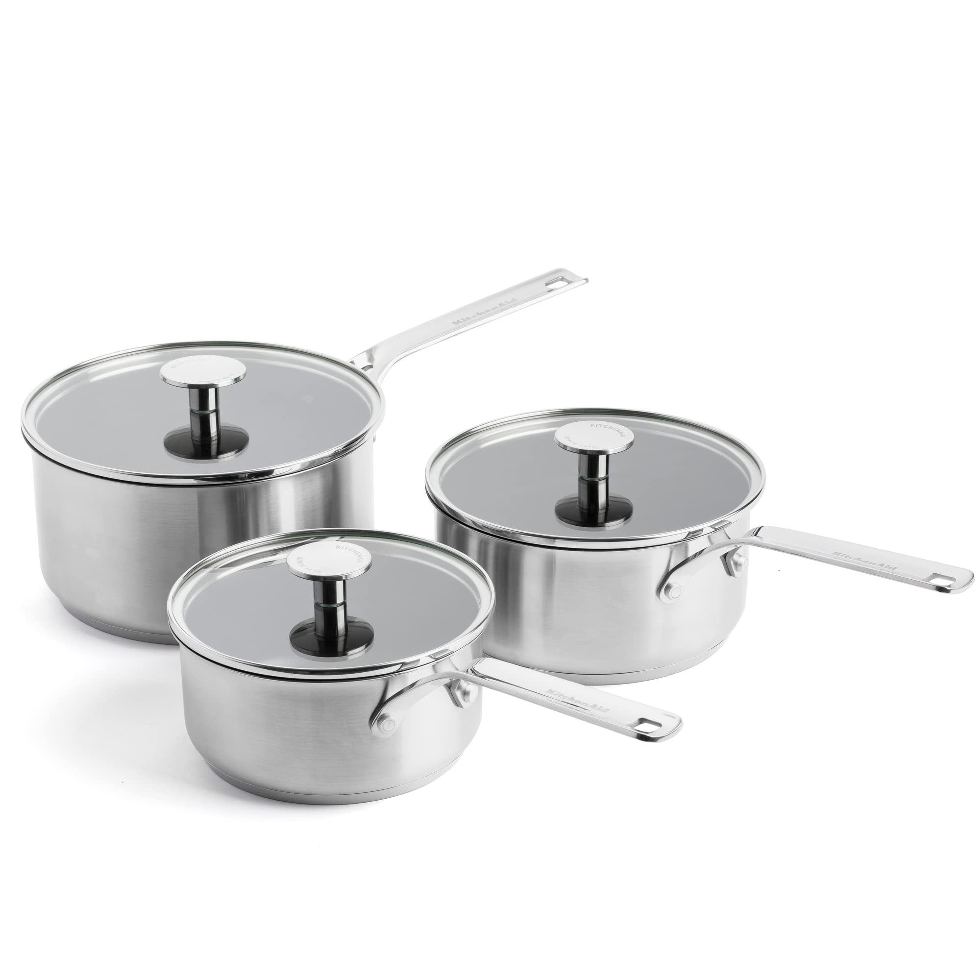 kitchenaid-stielkasserollen-set-16cm-18cm-20cm-edelstahl-mit-antihaftbeschichtun image 1