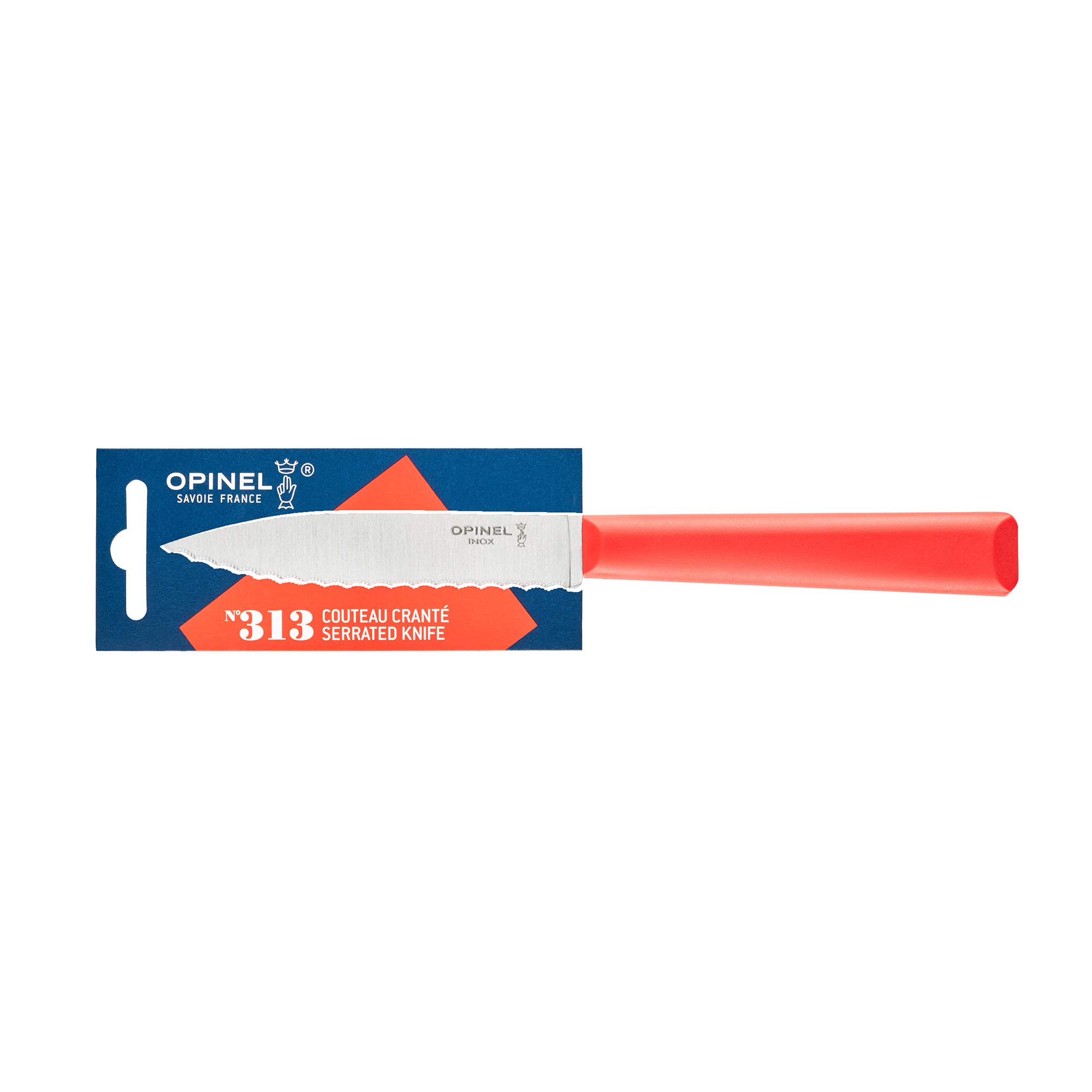 opinel-k-chenmesser-no-313-wellenschliff-kunststoff-griff-rot image 2