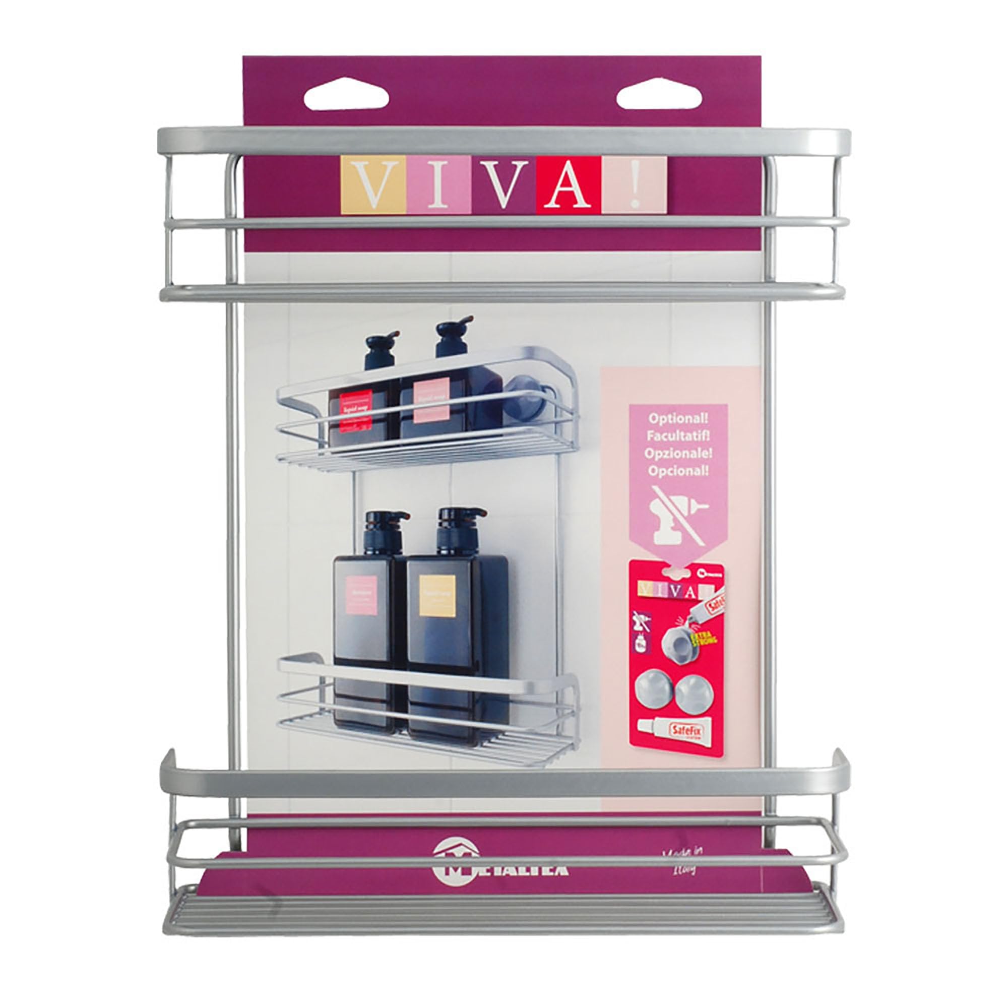 metaltex-viva-badablage-mit-2-ebenen-edelstahloptik-rostfrei-f-r-bad-und-dusche image 5