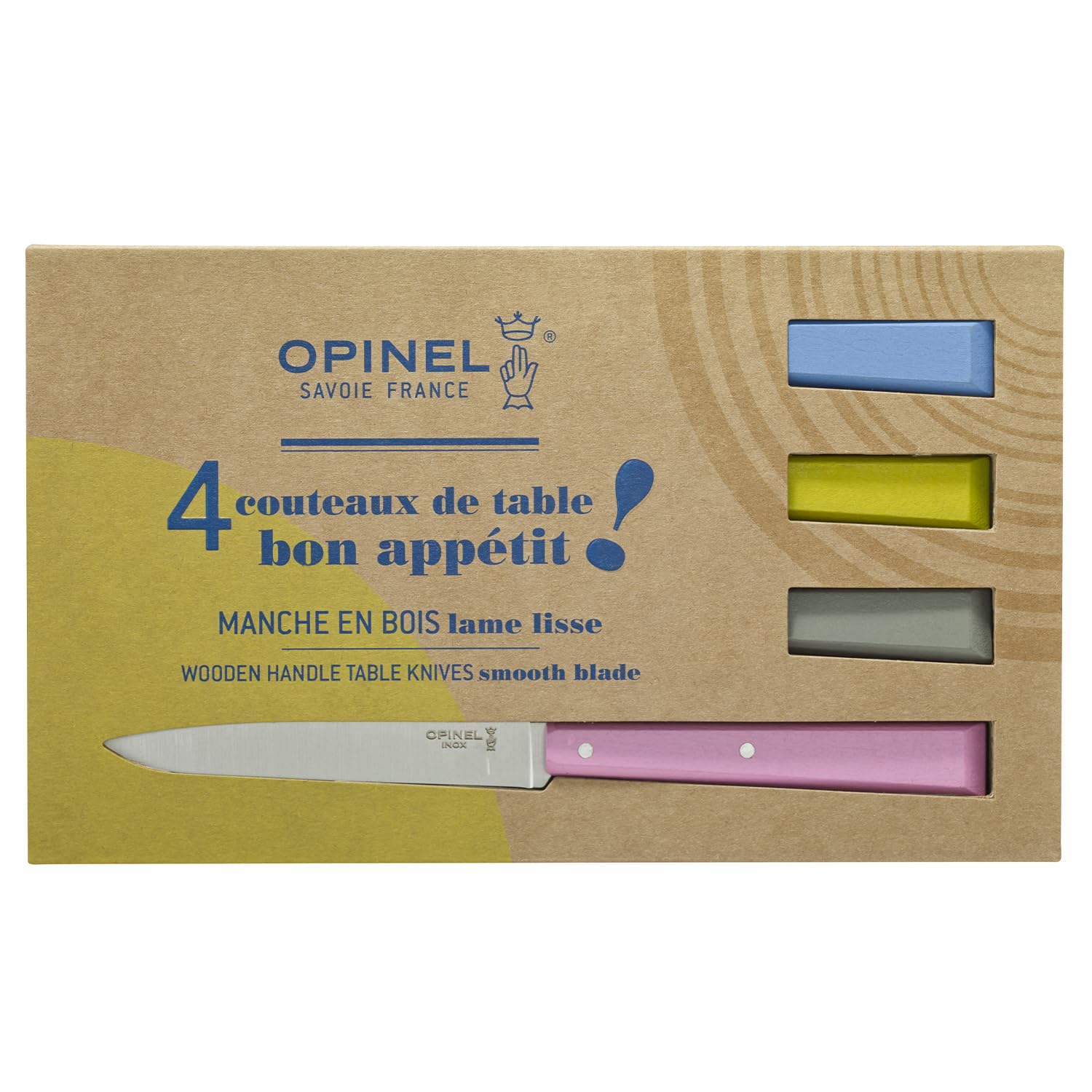 opinel-messerset-esprit-champagne-edelstahl-verschiedene-farben-gr-e-m-robust-un image 2