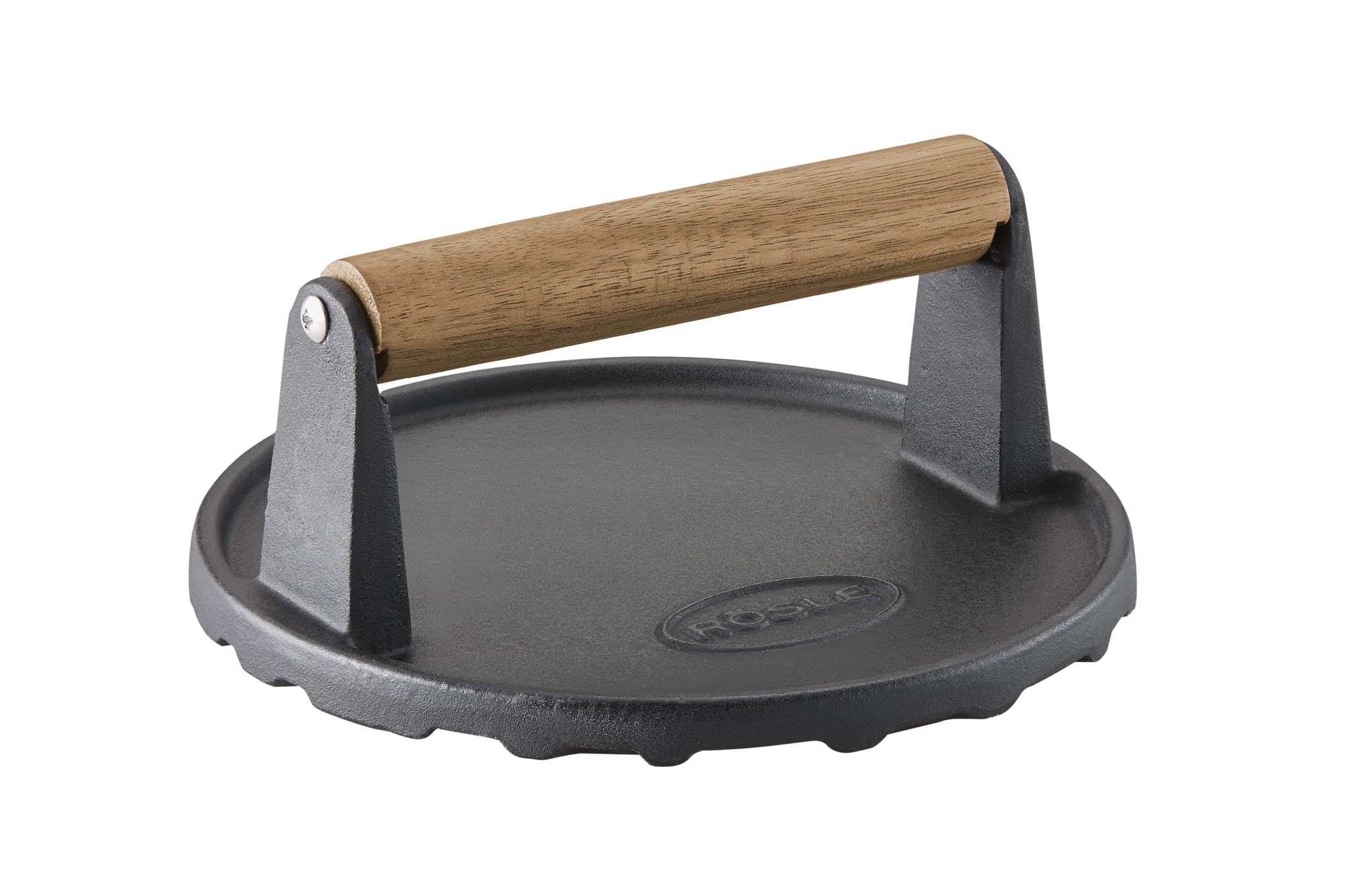 r-sle-barbecue-gewicht-1-kg-gusseisen-mit-holzgriff-f-r-perfekte-steaks-und-burg image 1