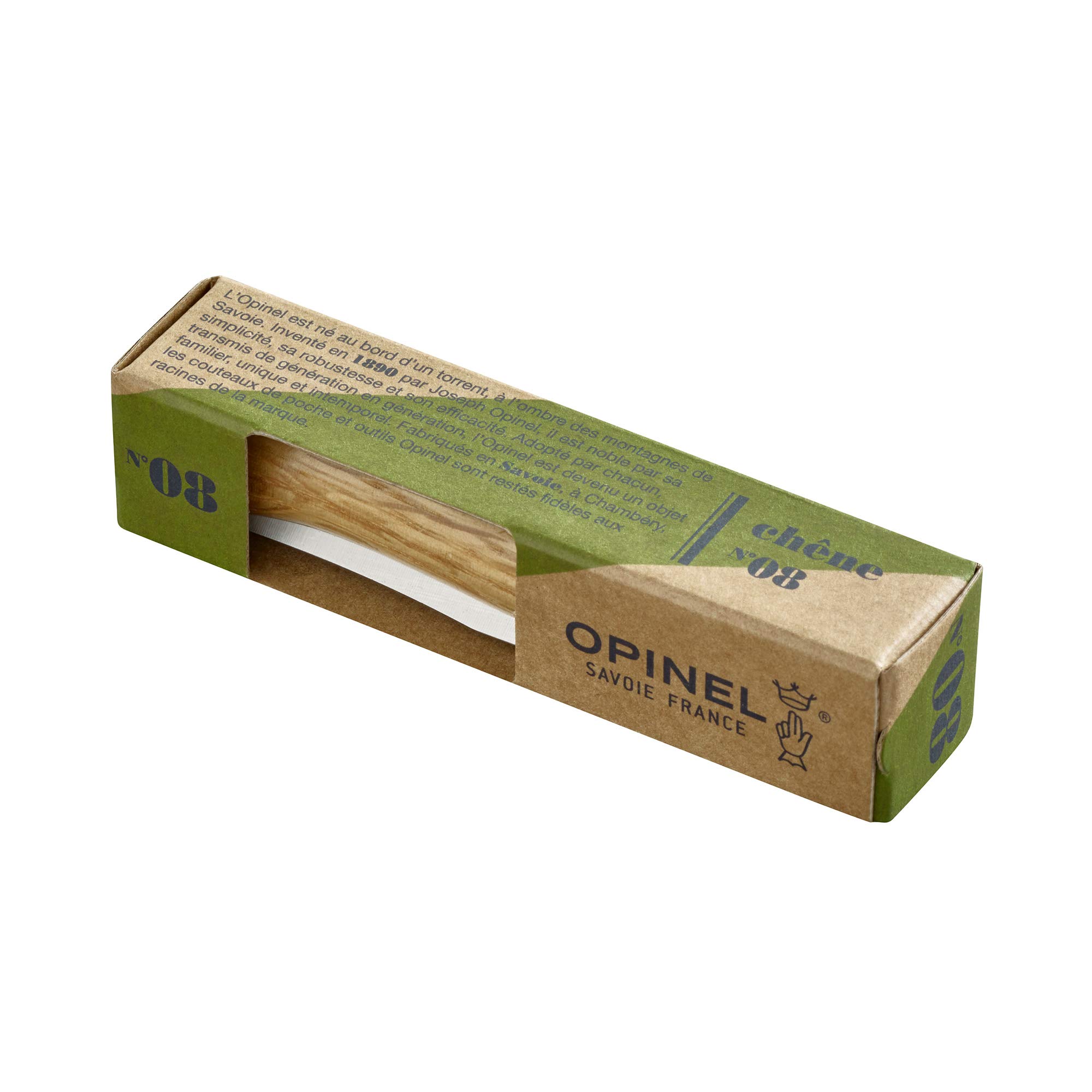opinel-taschenmesser-n-8-beige-klassisches-klappmesser-mit-buchenholzgriff image 3