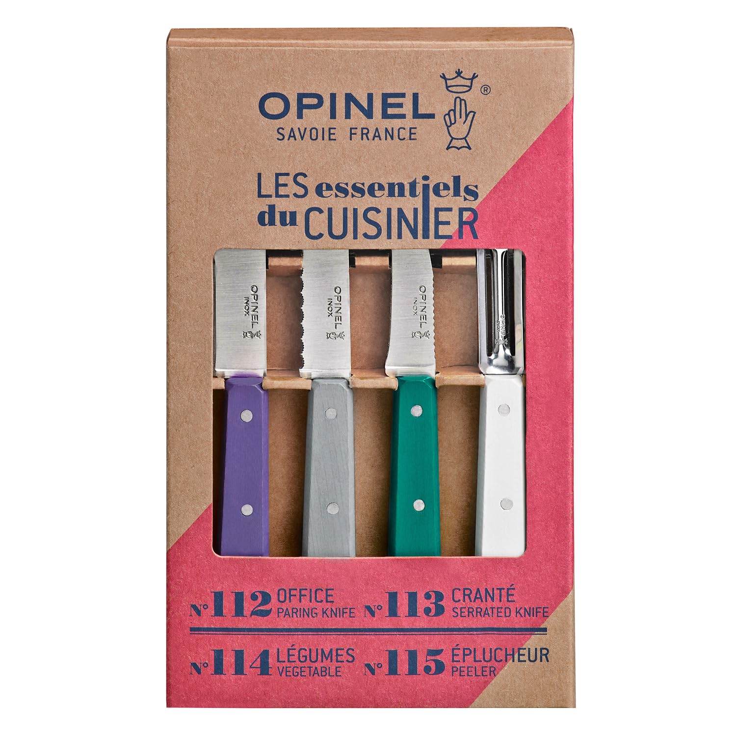 opinel-k-chenmesser-set-essentials-4-teilig-edelstahl-bunte-griffe image 2