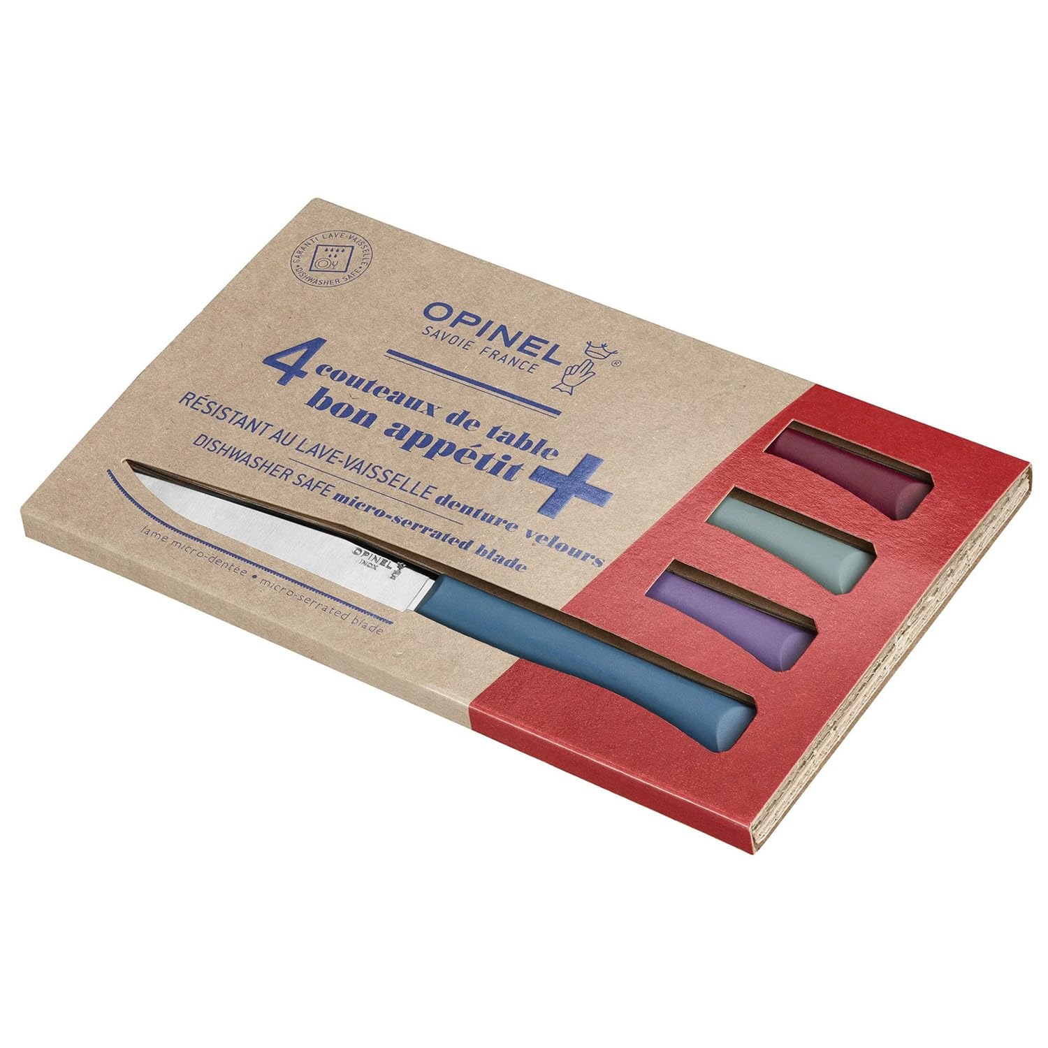 opinel-bon-appetit-4-teiliges-tafelmesser-set-mit-mikrozahnung-sp-lmaschinenfest image 2