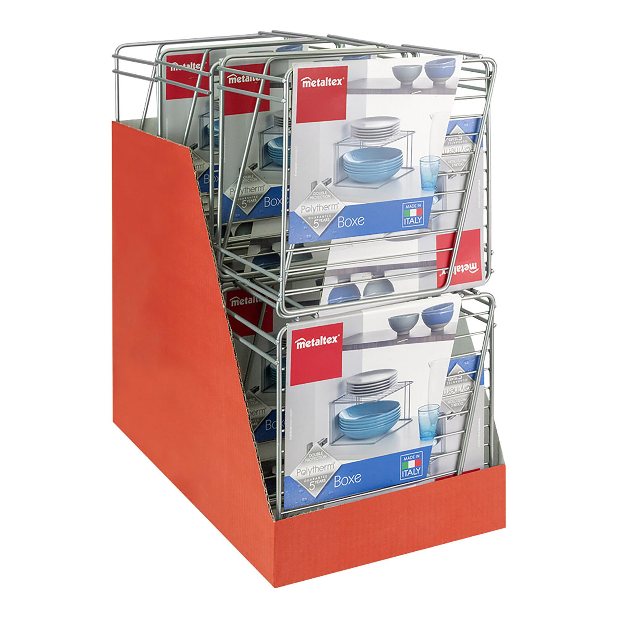 metaltex-boxe-eckschrankeinsatz-1-etage-25x25x15-cm-polytherm-silbermetallic image 7