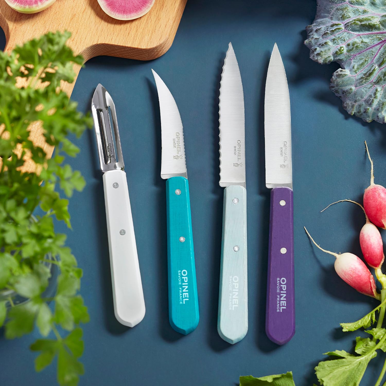 opinel-k-chenmesser-set-essentials-4-teilig-edelstahl-bunte-griffe image 3