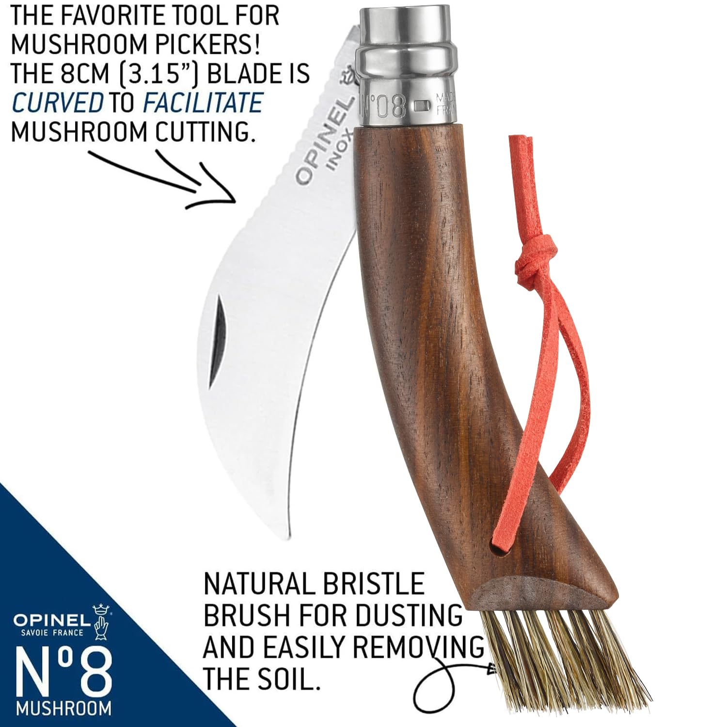 opinel-nr-08-pilzmesser-mit-buchenholzgriff-gebogene-sandvik-klinge-integrierte- image 2