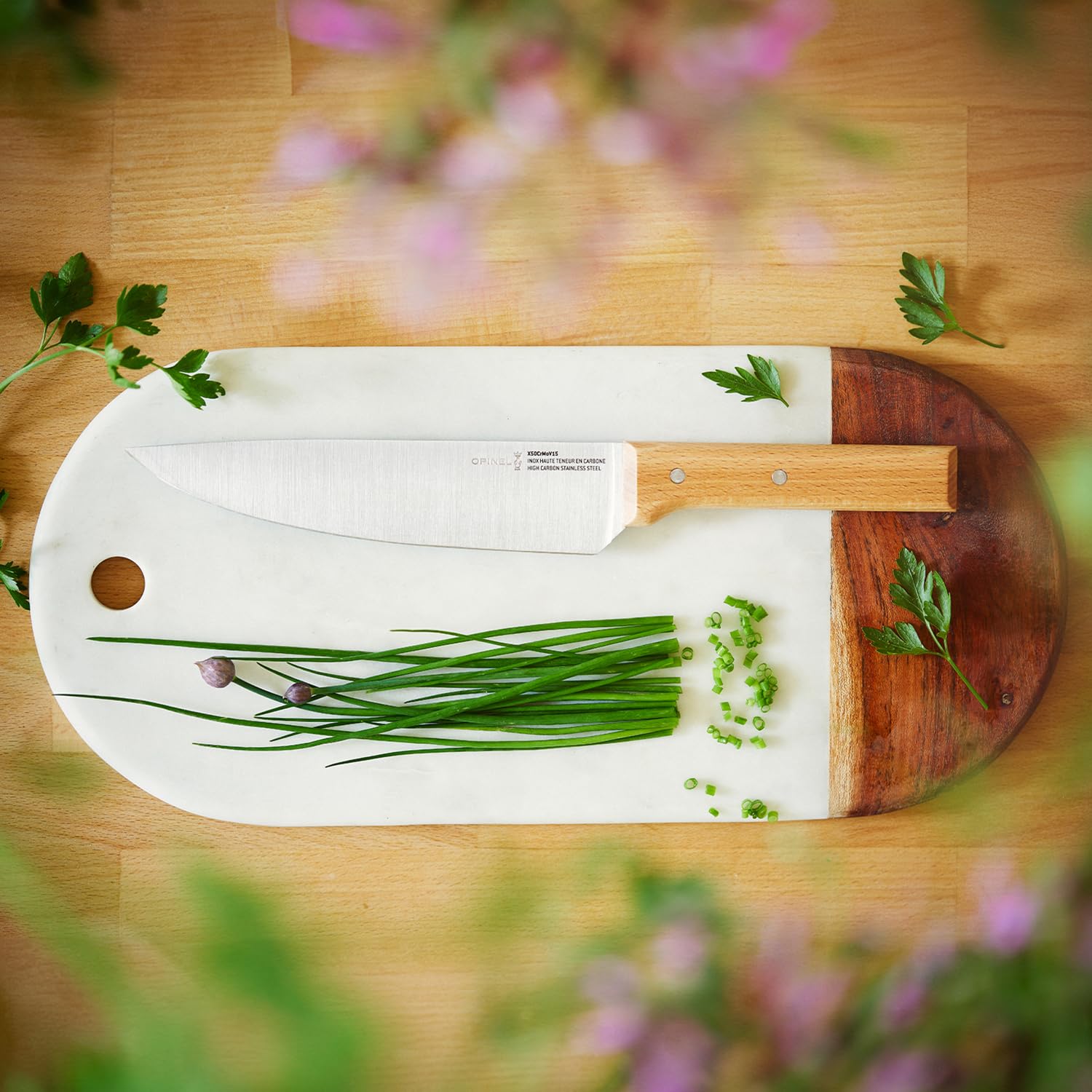 opinel-1818-parallele-chefmesser-messer-buchenholz image 3