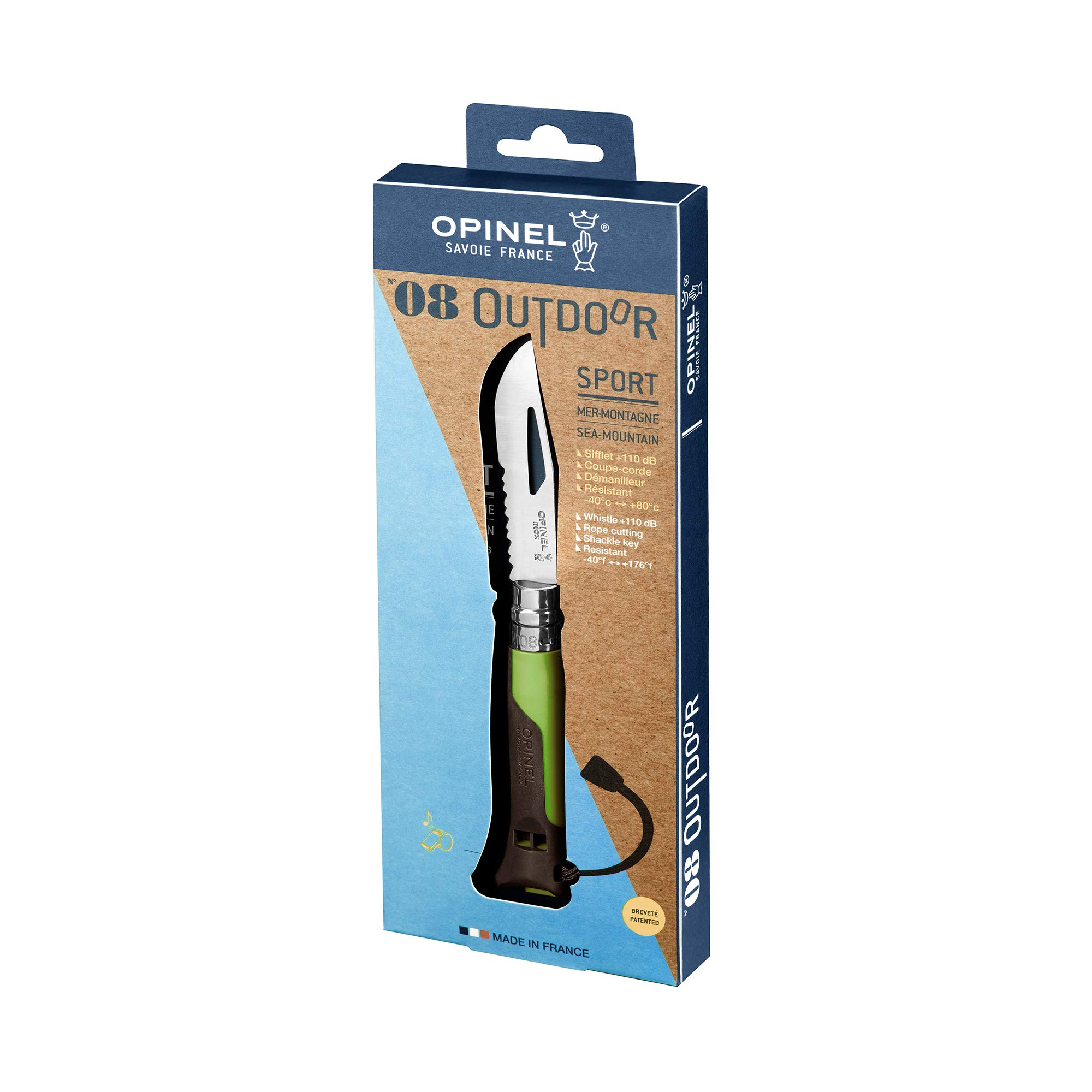 opinel-no-8-outdoor-messer-dunkelgr-n-sandvik-12c27-stahl image 6
