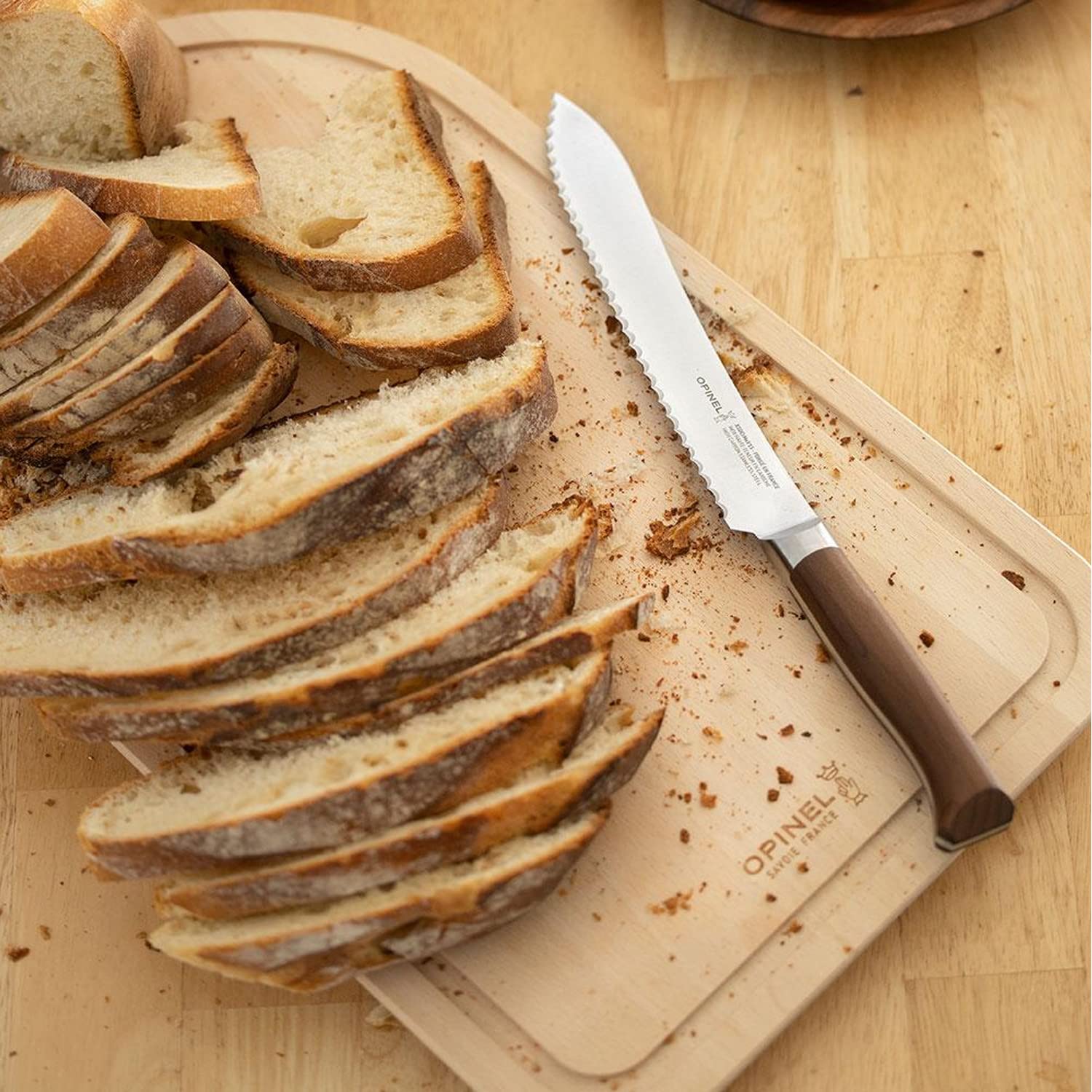 opinel-schneidebrett-grande-254569-gro-es-buchenholzbrett-mit-saftrille-275-x-47 image 4